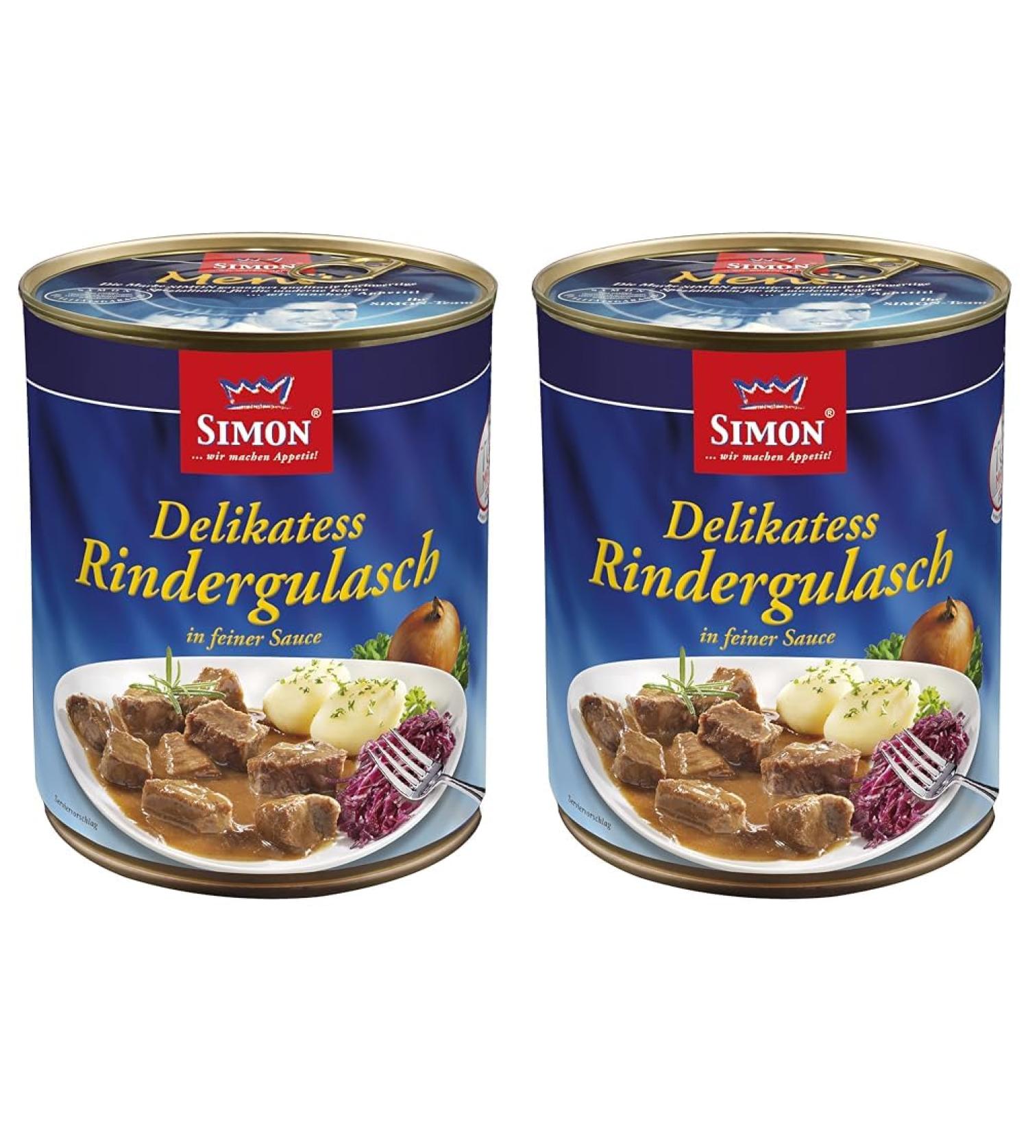 Werner Simon Delicatessen Beef Goulash 800g (Pack of 2) - Authentic International Flavor | Fast Worldwide Shipping - Buy Online on GoSupps.com