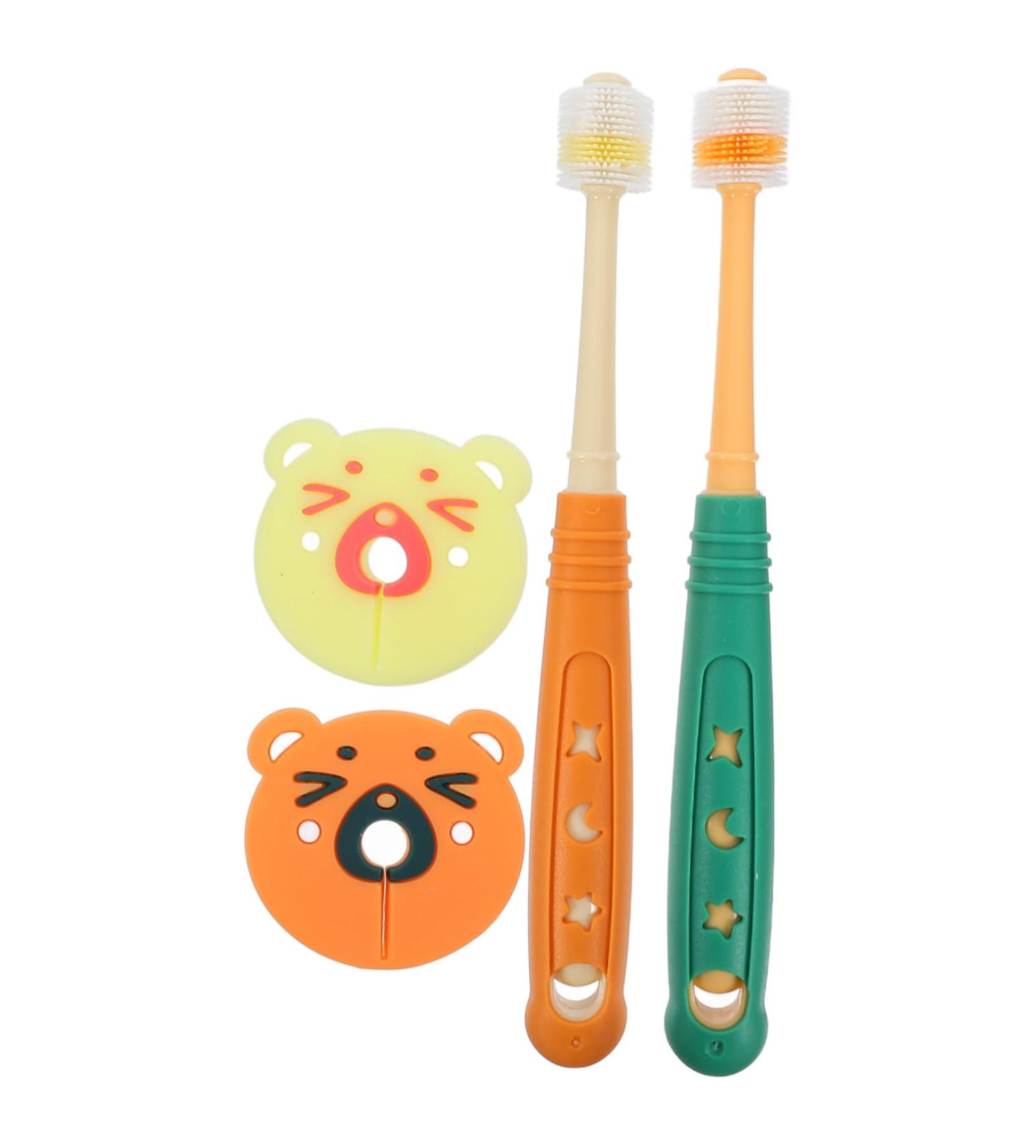 Gogogmy 360 Toothbrush Set - 2 Pieces Silicone Bristles for Ultimate Oral Care | International Shipping Available - Buy Online on GoSupps.com