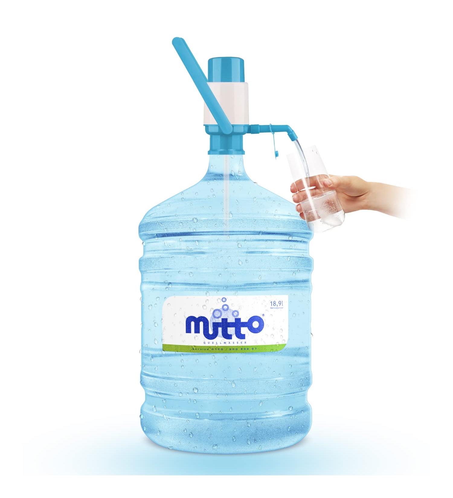 Mutto Premium Organic Spring Water Gallon - 19L Freshly Filled with Manual Hand Pump - Soft 1 Piece (Pack of 1) for International Shipping - Buy Online on GoSupps.com