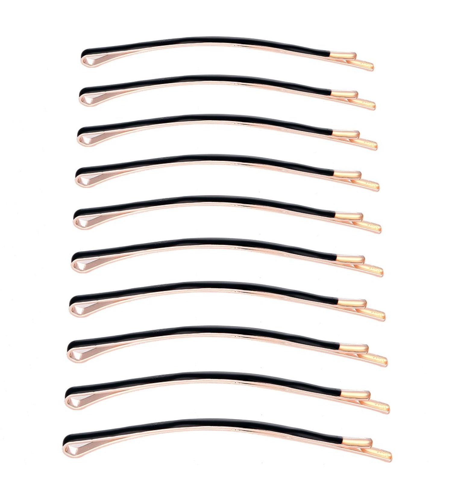 LONEEDY Pack of 10 Curved Jumbo Bobby Pins - Black Hair Clips for Secure Styling | International Shipping Available - Buy Online on GoSupps.com