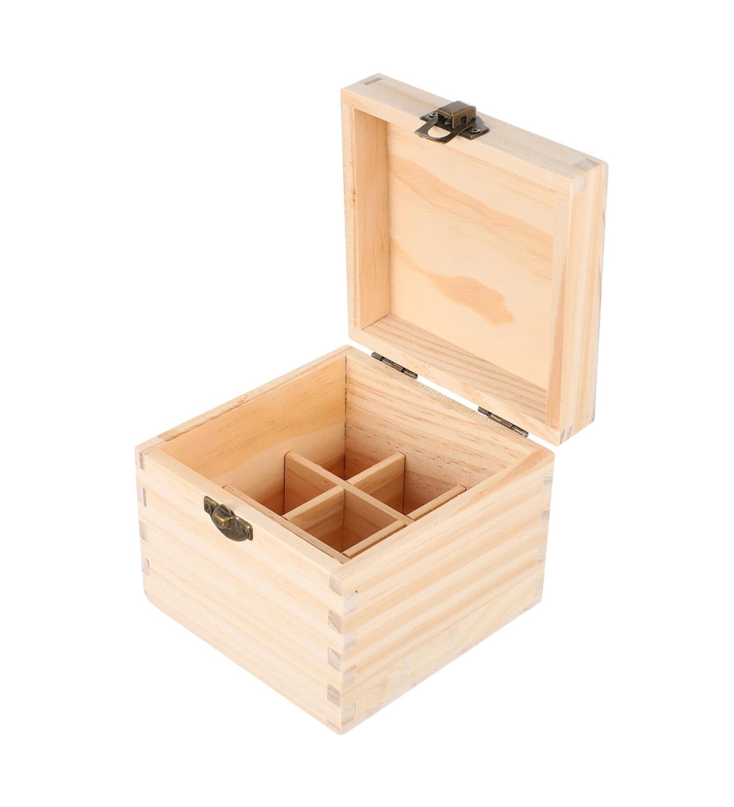 Healvian 5 Pcs Storage Box for Essential Oils & Jewelry - Wooden Aromatherapy Bottle Organizer & Gift Carrier Bag - Buy Online on GoSupps.com