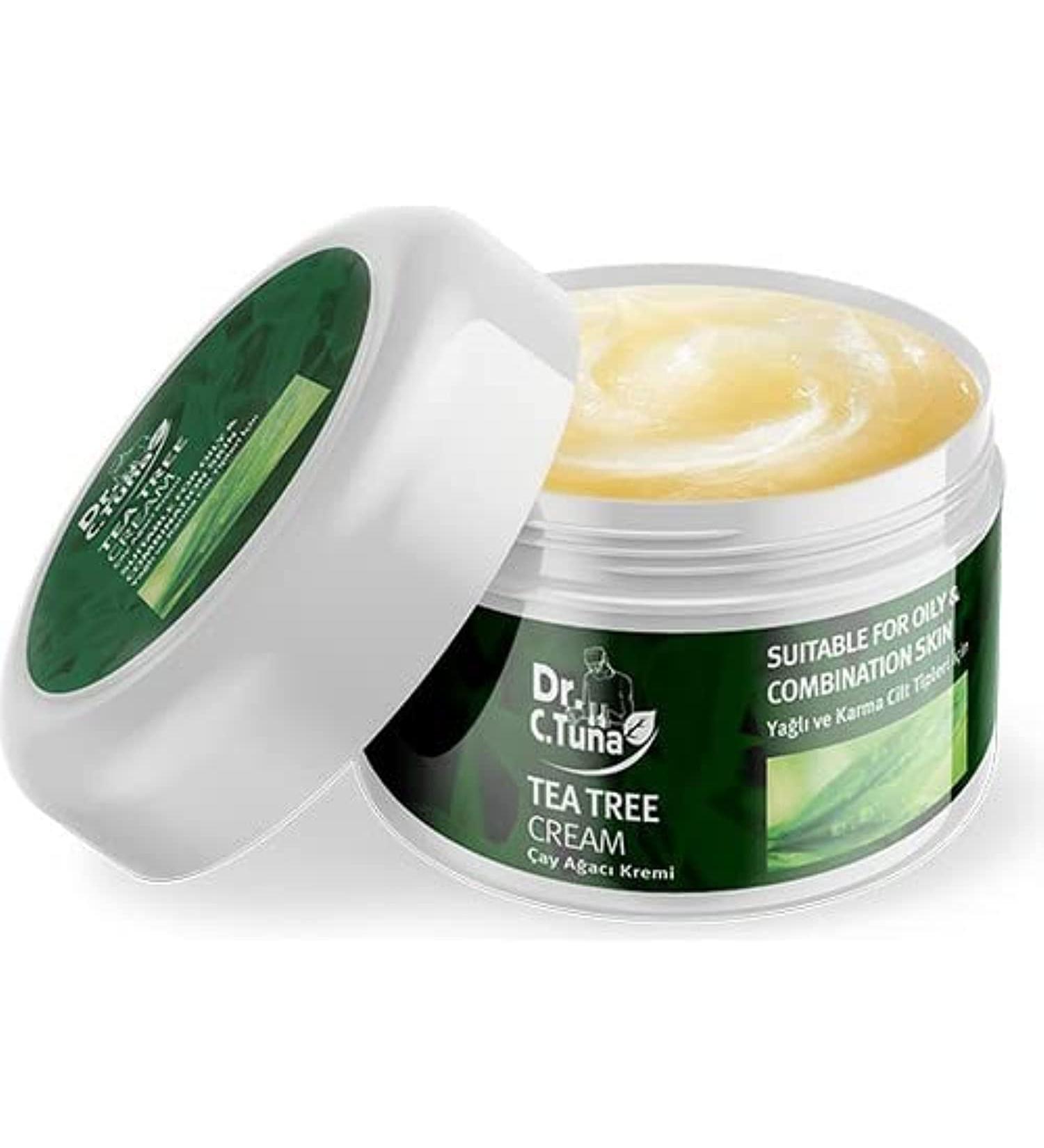 FARMASi Dr. C. Tuna Tea Tree Cream - Vegan Moisturizer for Oily Acne-Prone Skin Extra Soothing with Tea Tree & Carrot Oil - 2.7 fl. oz. | Buy Internationally - Buy Online on GoSupps.com