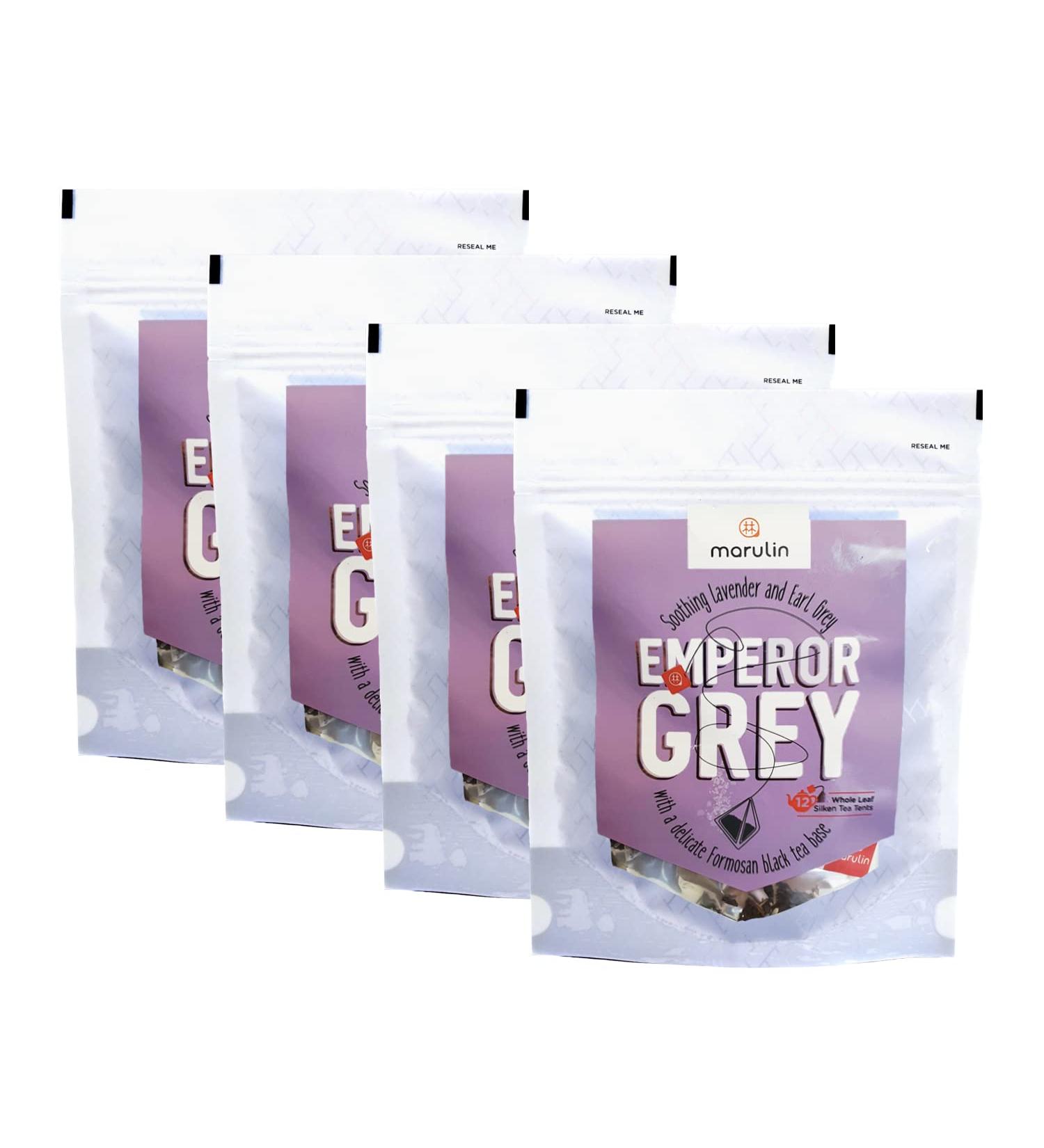 4 x Pouches Lavender Emperor Grey Black Tea - 12 tea bags x 4