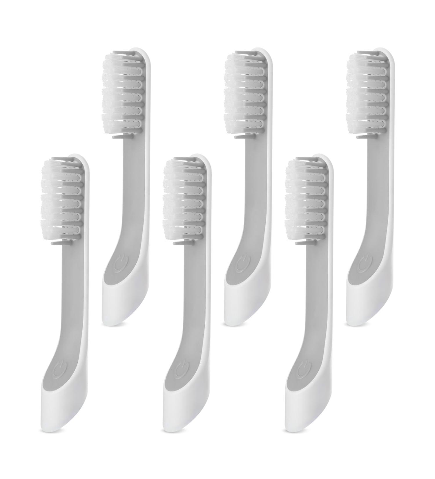 Toothbrush Replacement Heads for Quip - Soft Bristles Electric Brush Head Refills (6 Pack) - Compatible with All Adult Electric Toothbrushes - White - Buy Online on GoSupps.com