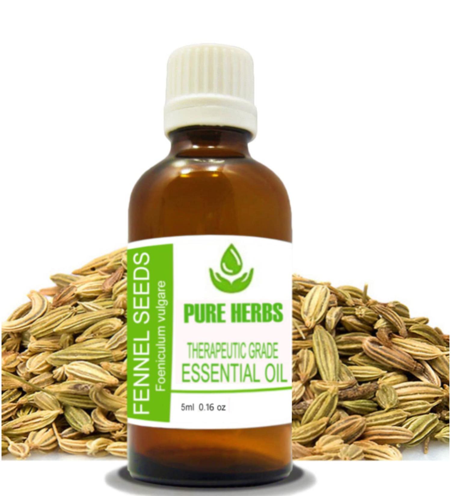 Pure Herbs Fennel Seed (Foeniculum Volgare) pure and natural therapeutic grade essential oil 5 ml