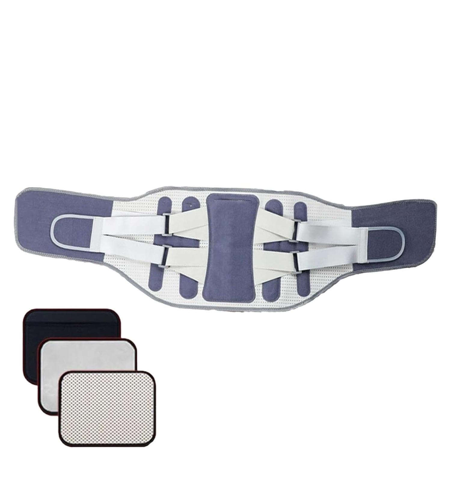 Lower Back Brace - Lower Back Stretcher | Waist Lumbar Lower Back Support Belt for Women Men Back Reliever Spinal Belt Back Relief Strap Blue P - Buy Online on GoSupps.com