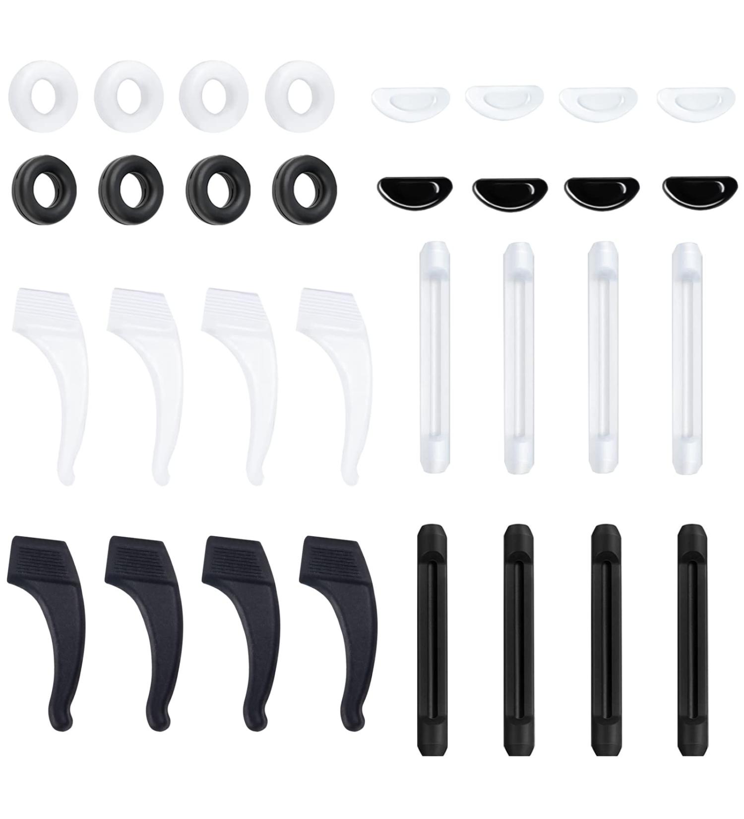 Heveer Anti-Slip Glasses Accessories: Ear Hooks Nose Pads & Rings - 16 Pairs for Comfort & Stability - Buy Online on GoSupps.com