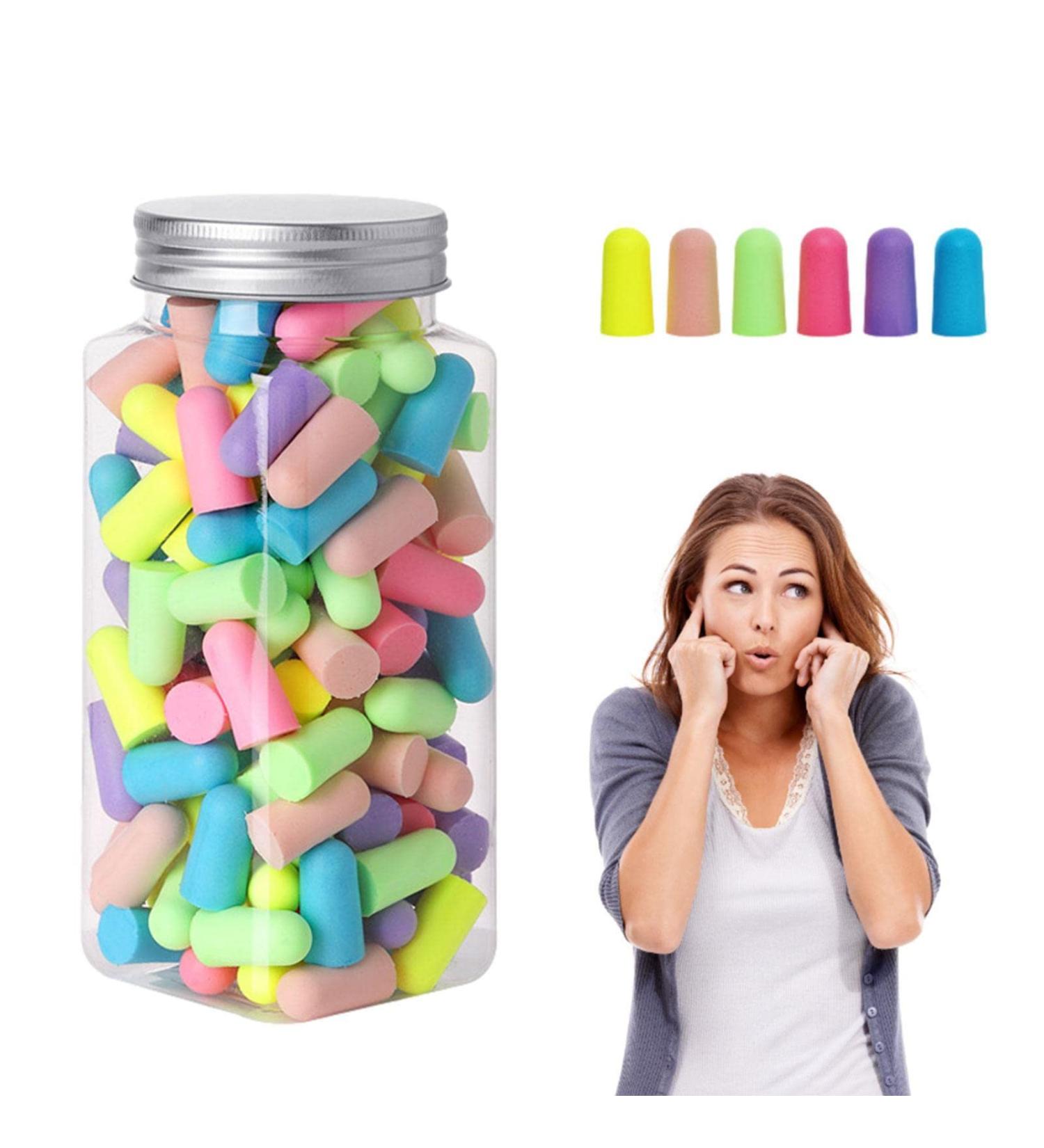Noise Cancelling Ear Plugs | Comfortable Sleeping Ear Plugs Noise Cancelling Concert Earplugs Slow Rebound Warm Cotton Shakven 120 Mixed Colors - Buy Online on GoSupps.com