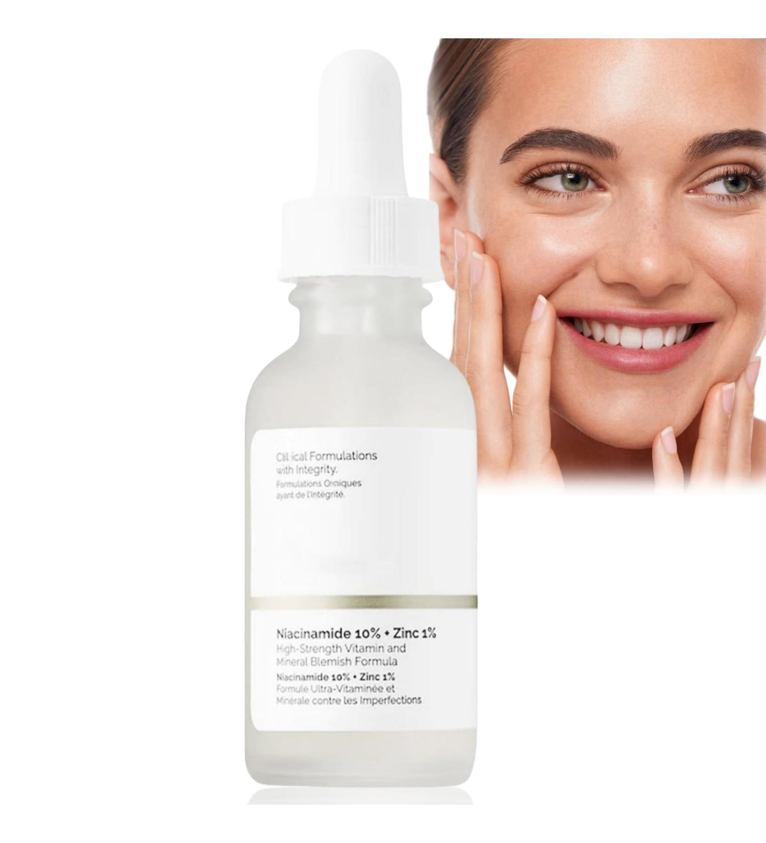 60ML 10% Niacinamide Serum + 1% Zinc Serum Niacinamide Moisturiser Control Excess Oil and Redness Serum Brightening Serum Dark Spot Remover Skin Tightening Cream Anti Aging & Wrinkle Face Serum - Buy Online on GoSupps.com