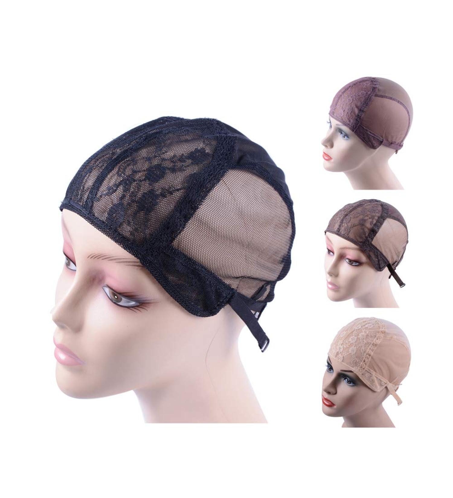 YANTAISIYU Double Lace Wig Cap - Adjustable Swiss Lace Hairnet for Wig Making (Black L 56cm - Buy Online on GoSupps.com