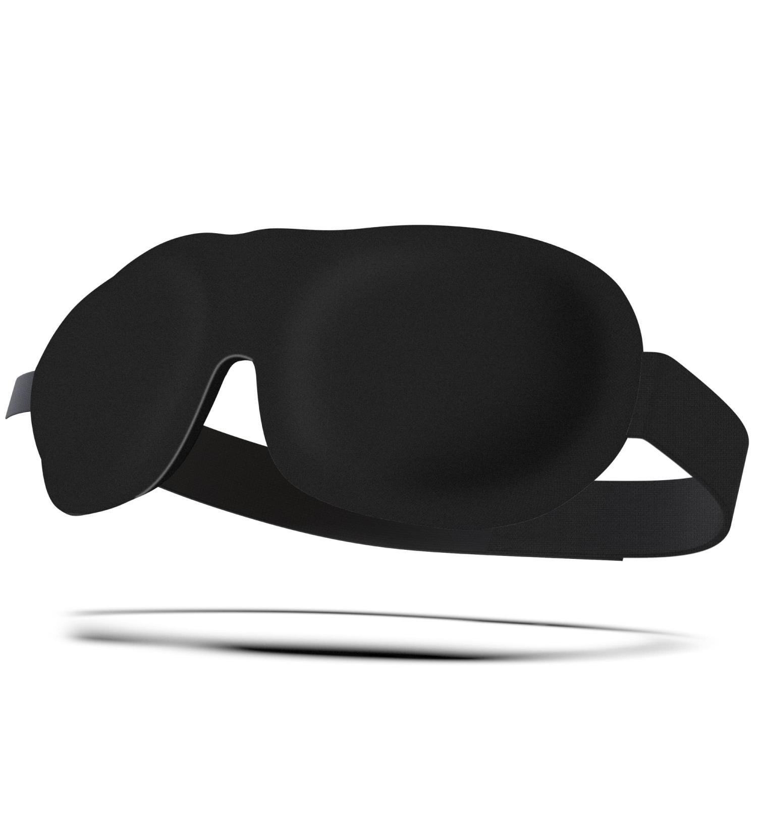 Smug Sleep Mask for Men & Women | 100% Darkening | 3D Design for Deep Sleep | Adjustable Velcro Fastener | Perfect for Extended Eyelashes | Black - Buy Online on GoSupps.com