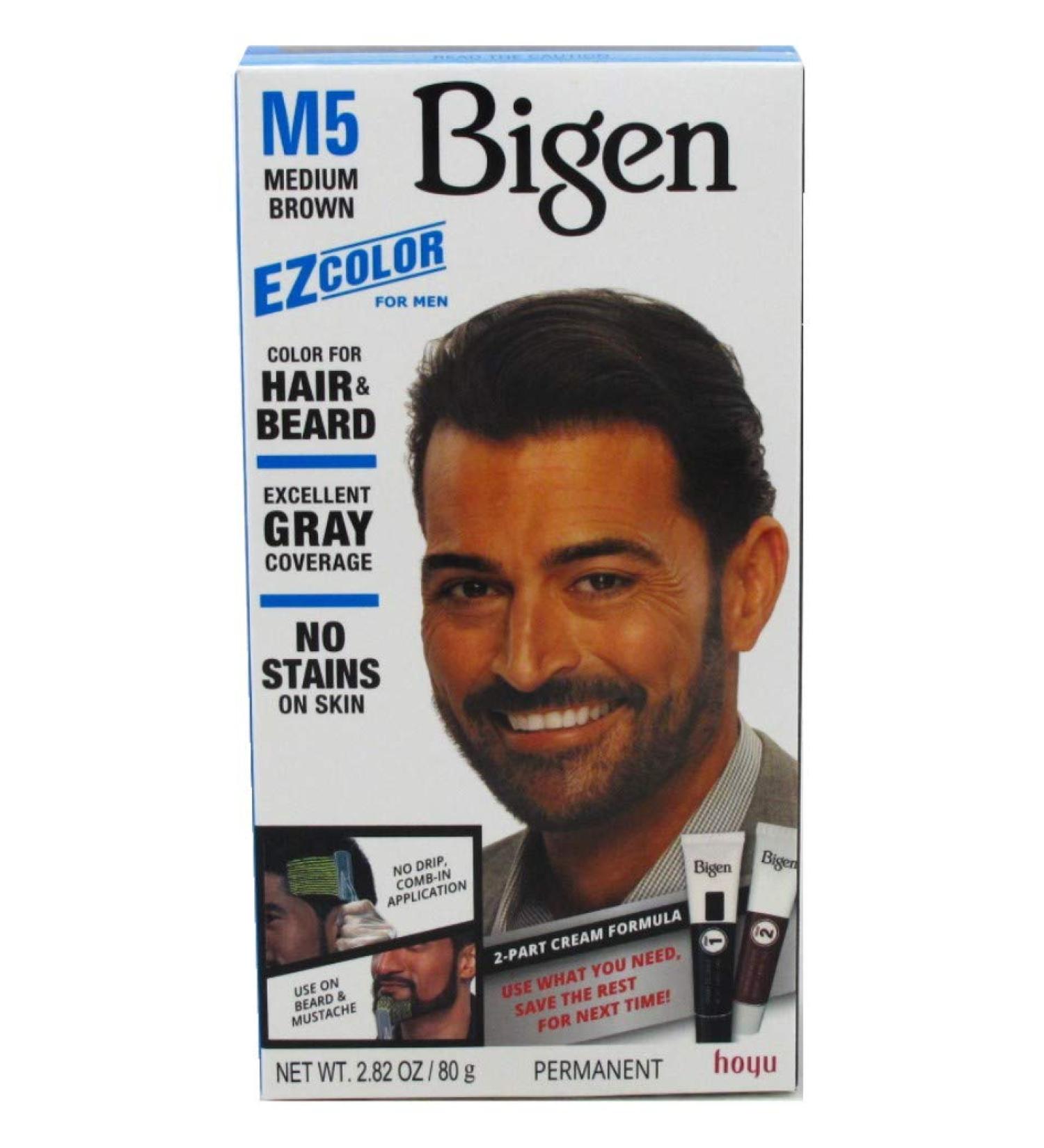 Bigen Ez Color for Men M5 Medium Brown - Shop Internationally for Easy Hair Coloring - Buy Online on GoSupps.com