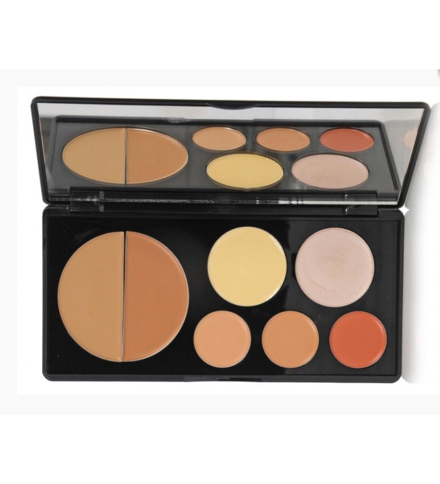 EVE PEARL Flawless Face Palette Foundation Concealer Blush all in one palette-TAN 8oz