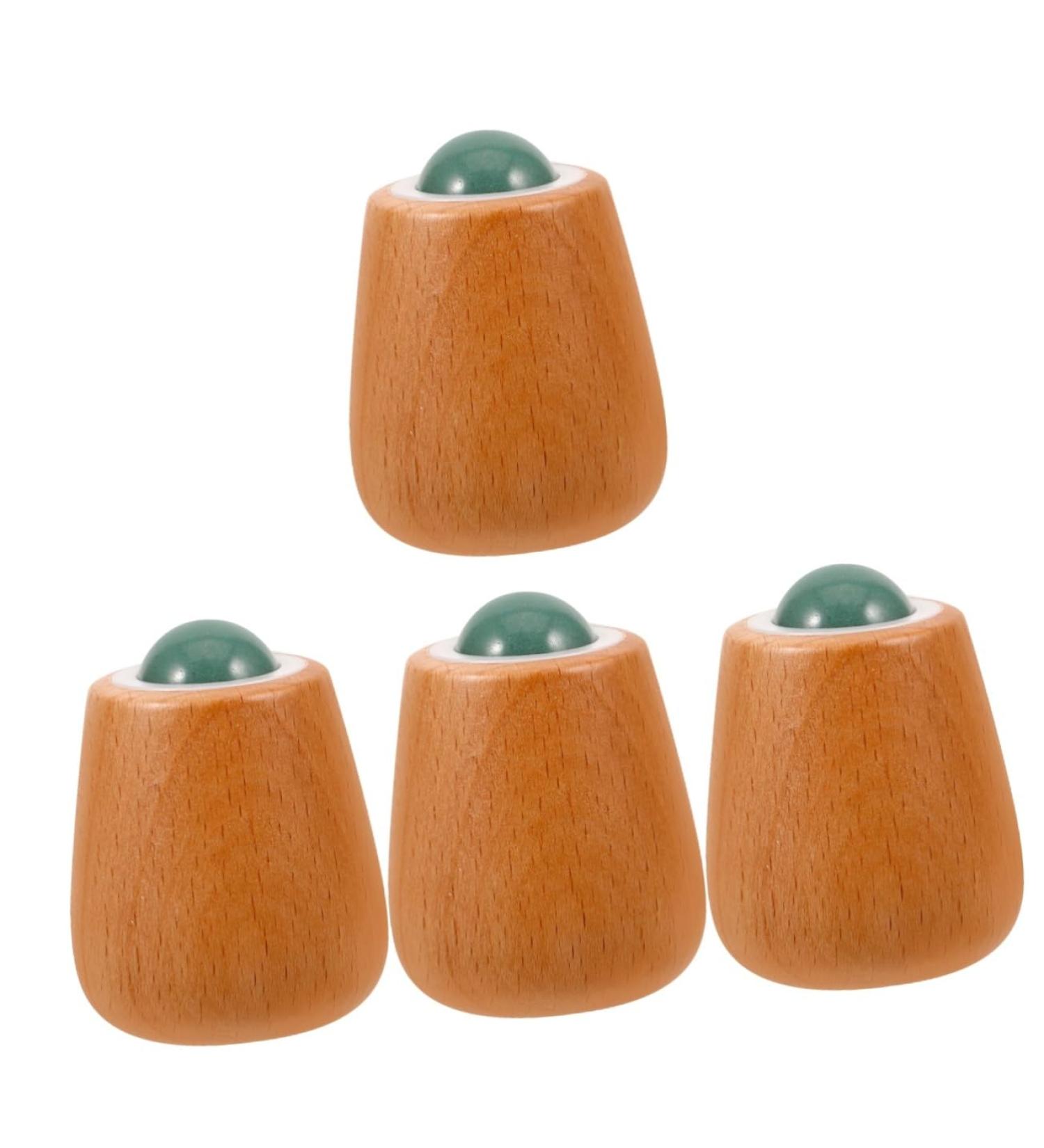 Beaupretty 4-Piece Facial Massage Device Set | Portable Eye & Face Roller Tools | Jade Massage Roller for Glowing Skin - Buy Online on GoSupps.com