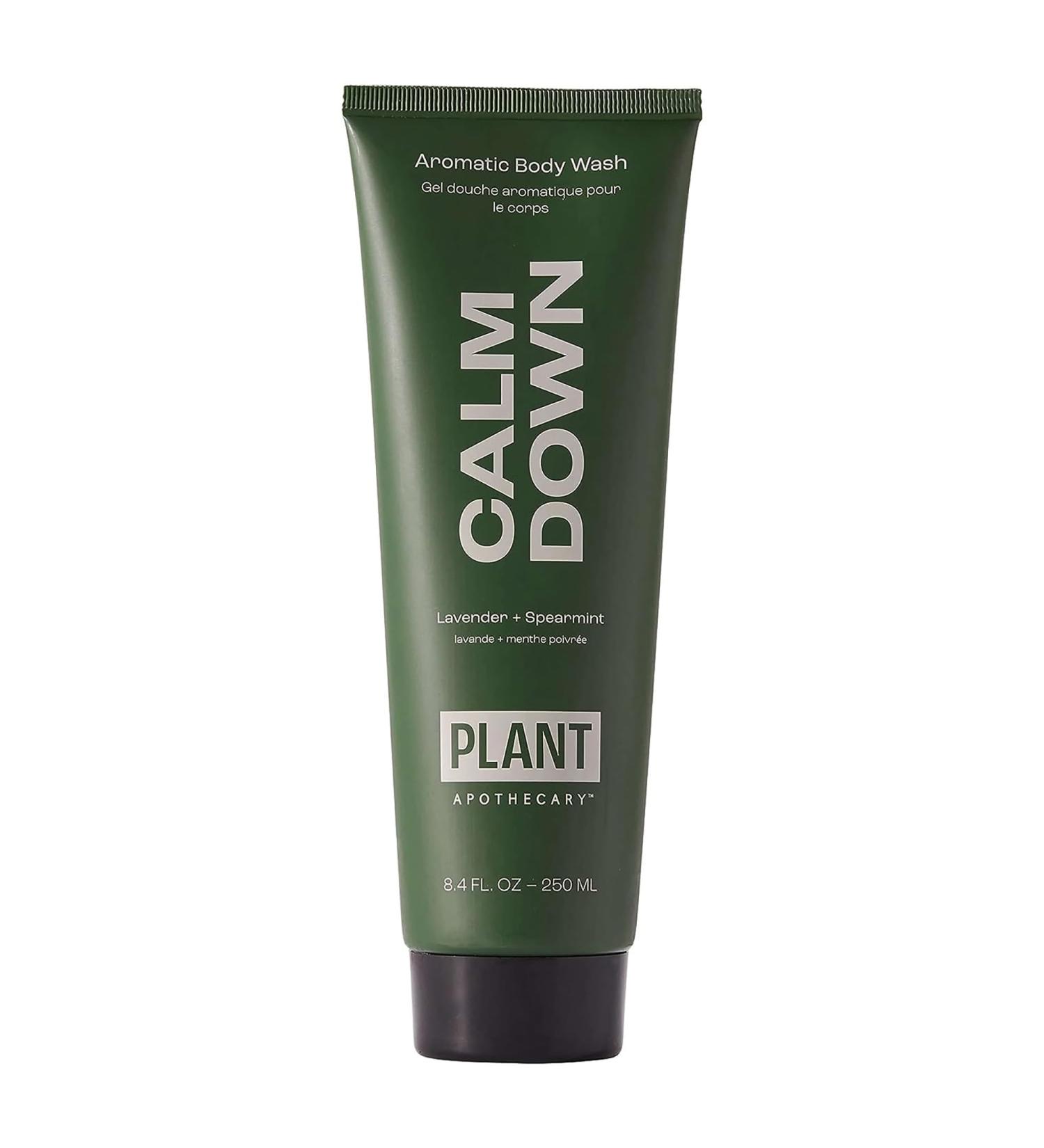 PLANT Apothecary Calm Down Natural Aromatherapy Spearmint Body Wash for Women and Men - Shower Gel with Lavender and Chamomile - 250 ml - Buy Online on GoSupps.com