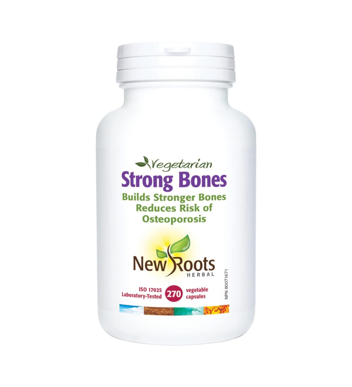 New Roots Herbal - Vegetarian Strong Bones - 270 capsules - Development and Maintenance of Bones 270 count (Pack of 1) - Buy Online on GoSupps.com