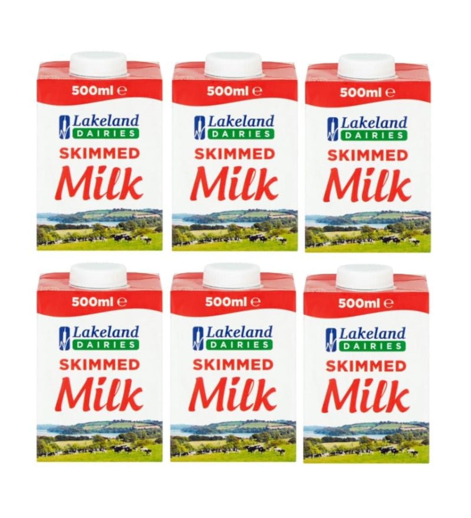 6 x 500ml Dairies UHT Skimmed Milk Long Lasting