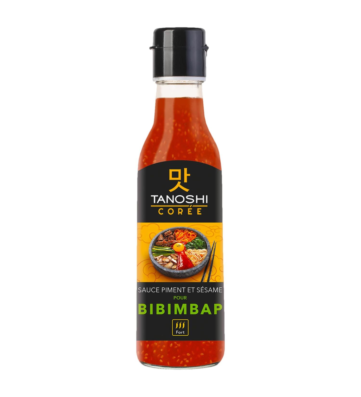 TANOSHI - Sauce Bibimbap Piquante au Piment et S same - Sans Glutamate Ajout - Flacon de 225 ml Chili 225 ml (Lot de 1) - Buy Online on GoSupps.com