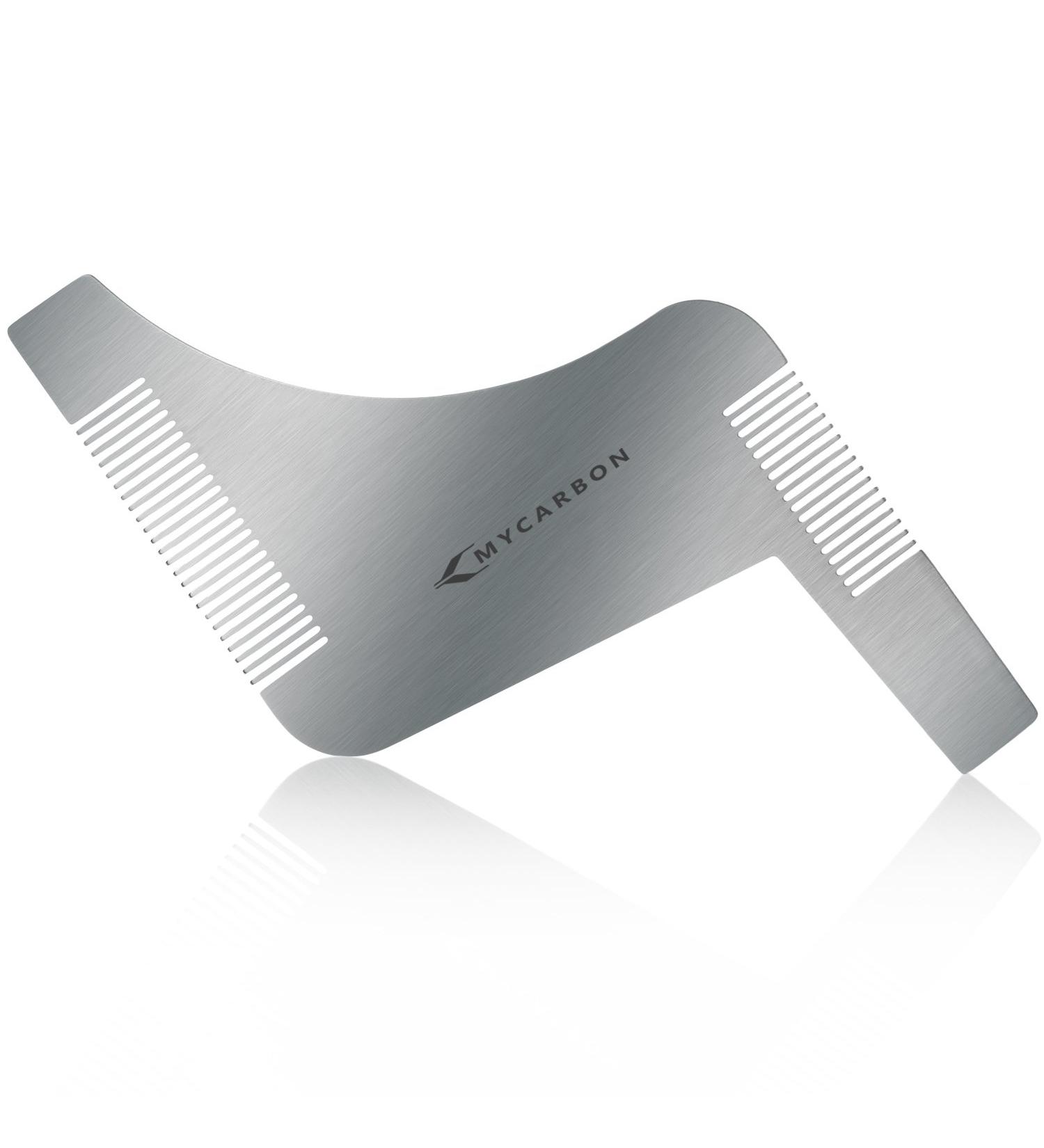 MYCARBON Beard Template for Perfect Shapes | Beard Care Kit with Comb for Full & 3-Day Beards | International Shipping Available - Buy Online on GoSupps.com