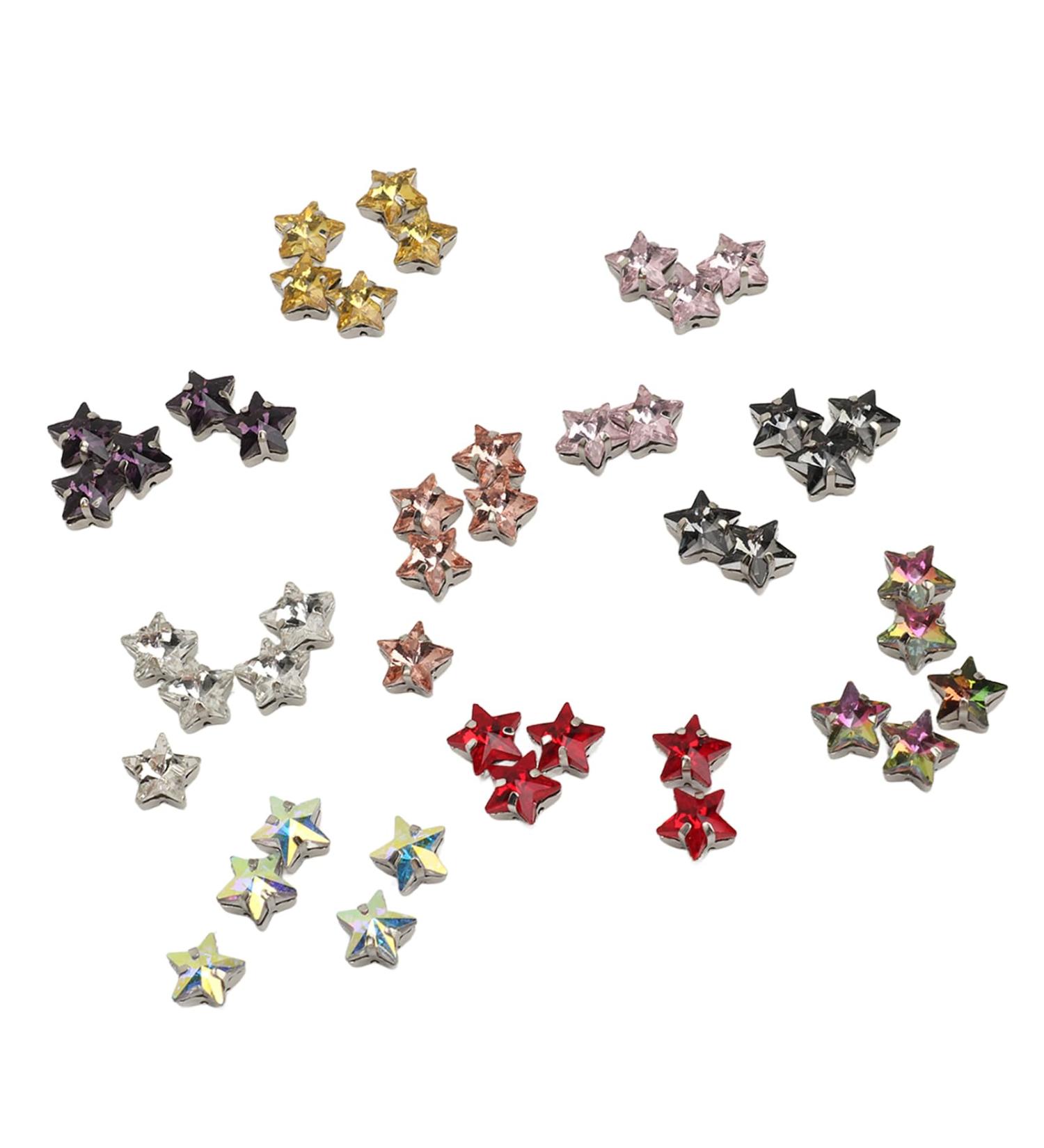 45 Pieces of Sewing Diameter 0.39 Inches Elegant Assorted Colours Multipurpose Glass for Clothing Bags Shoes - Buy Online on GoSupps.com