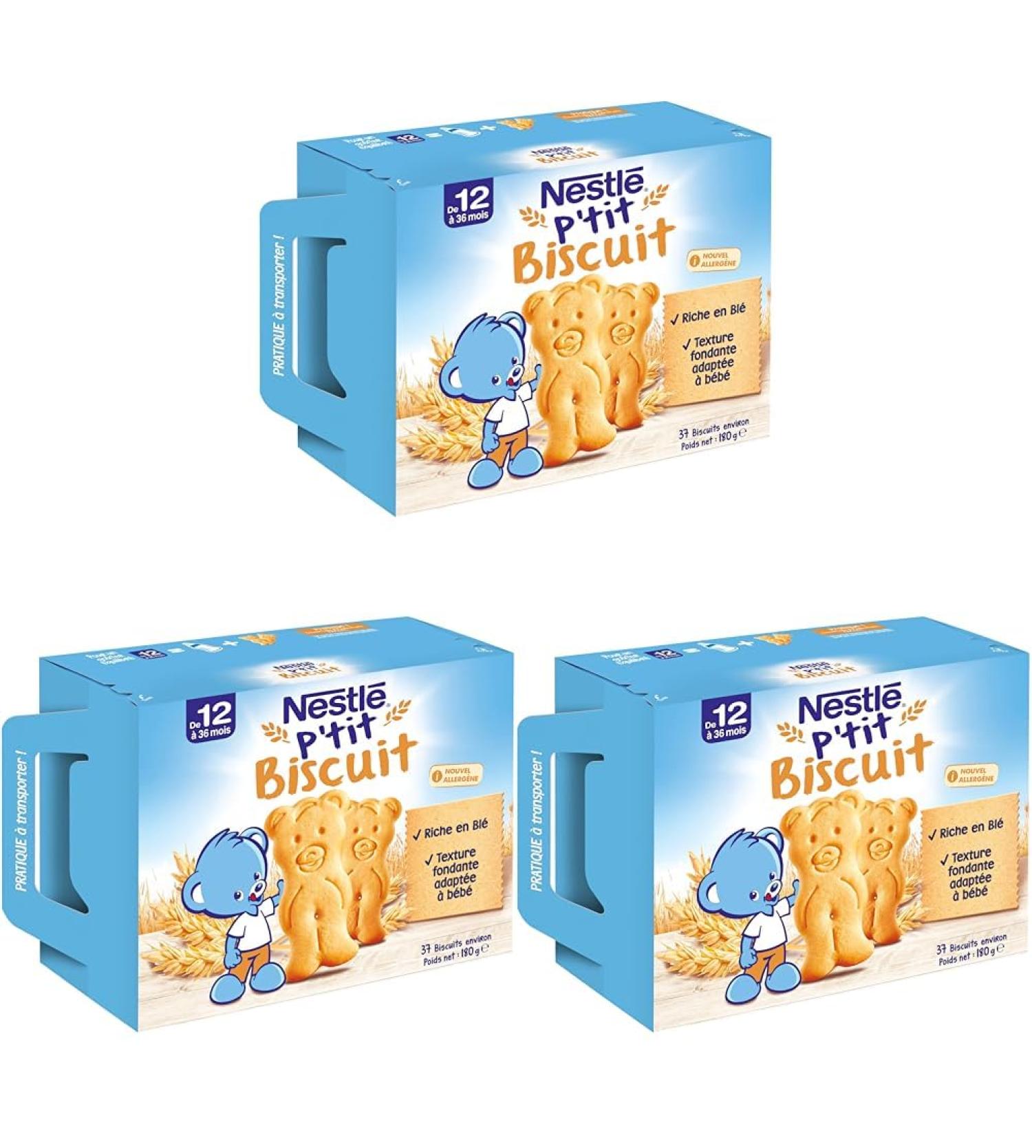 Nestl - P tit Biscuit - Biscuits B b 12 Mois+ - G teaux Secs Riches en Bl - Alimentation B b avec Moins de Sucres - Repas b b Texture Croquante et Fondante Adapt e la Perc e des Dents - Buy Online on GoSupps.com
