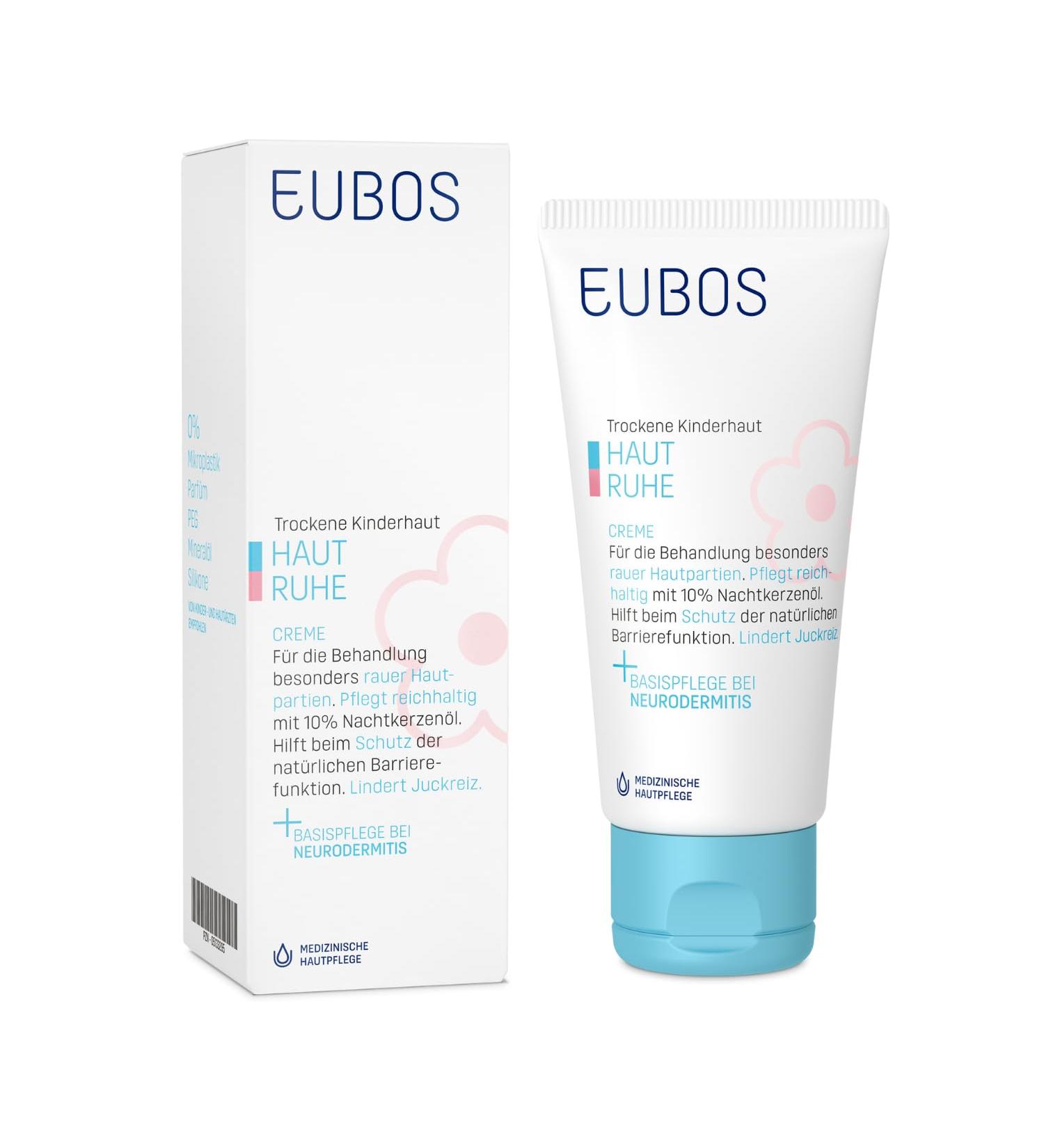 Eubos Skin Rest Cream 50ml - Best for Dry Sensitive Children's & Baby Skin | Neurodermatitis Therapy | Dermatologically Confirmed Effectiveness - Buy Online on GoSupps.com