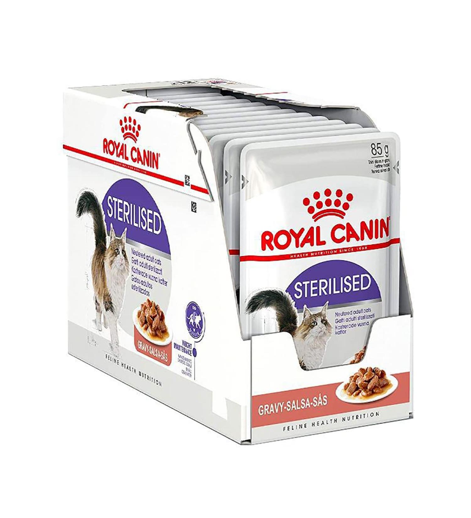 Royal Canin Sterilised Care in Gravy Adult Wet Cat Food 85g (Pack of 12) 1.02 kg (Pack of 1) - Buy Online on GoSupps.com