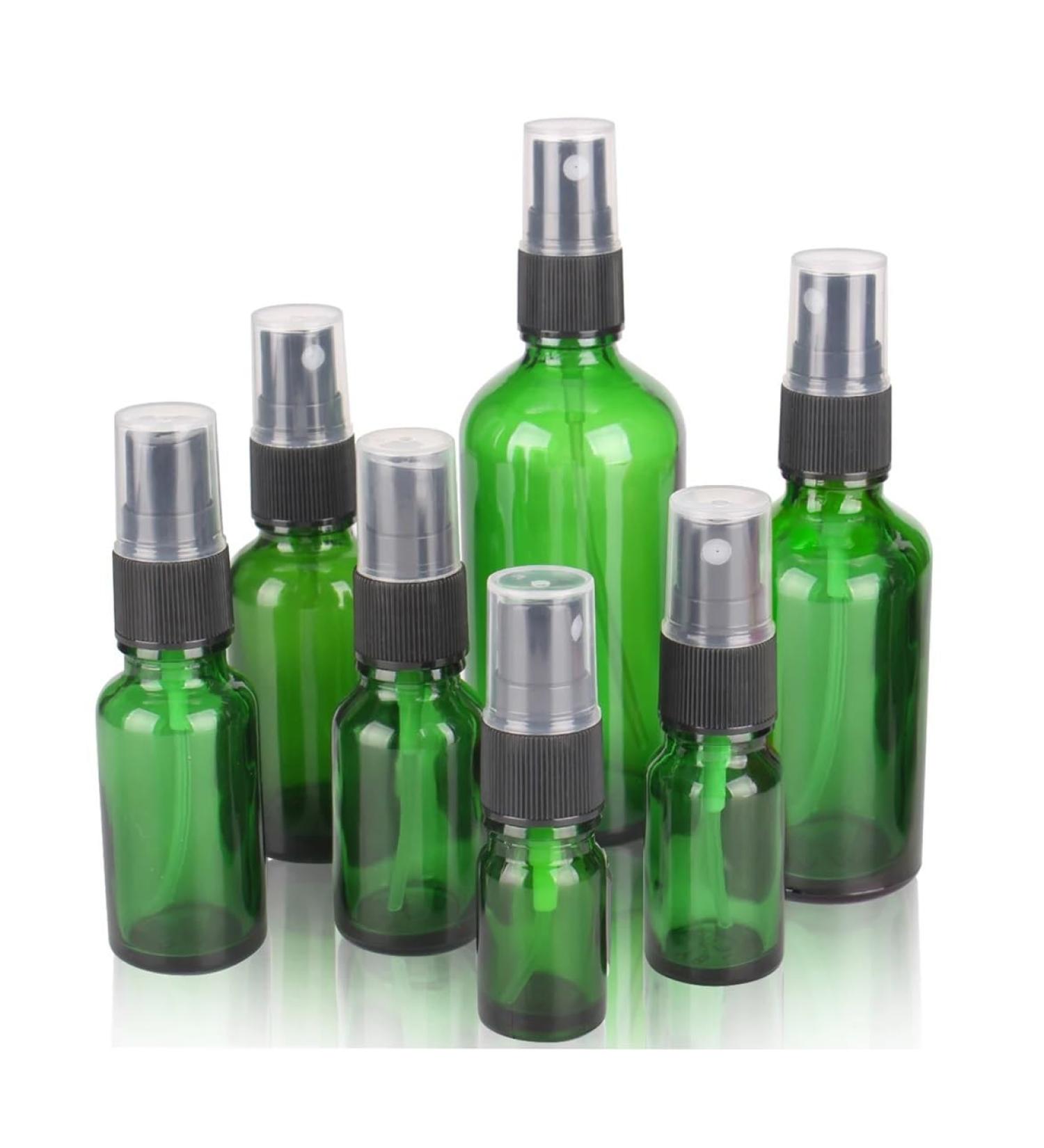 30ml Green Glass Spray Bottle with Mist Sprayer - Refillable Essential Oil & Makeup Travel Container - Buy Online on GoSupps.com