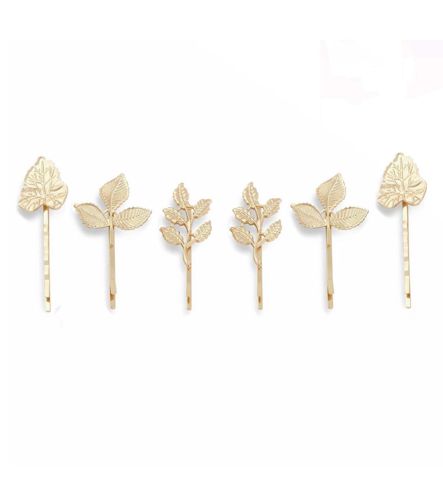 OFKP Set of 6 Pcs Ladies Retro Hair Clip Vintage Leaf Hair Clips Leaf Hairpin Hair Accessories for Women & Girls - Buy Online on GoSupps.com