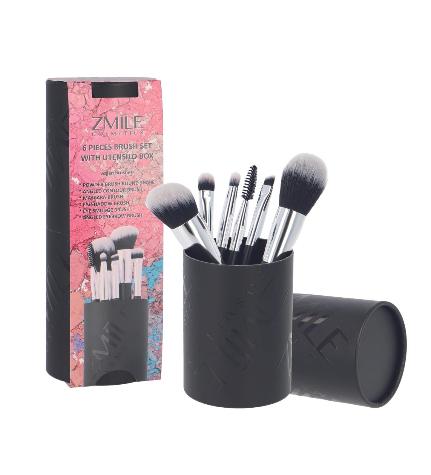 ZMILE Cosmetics Gift Box - 6-Piece Vegan Brush Set | Utensilo Synthetic Hair Brushes for Flawless Makeup - Buy Online on GoSupps.com