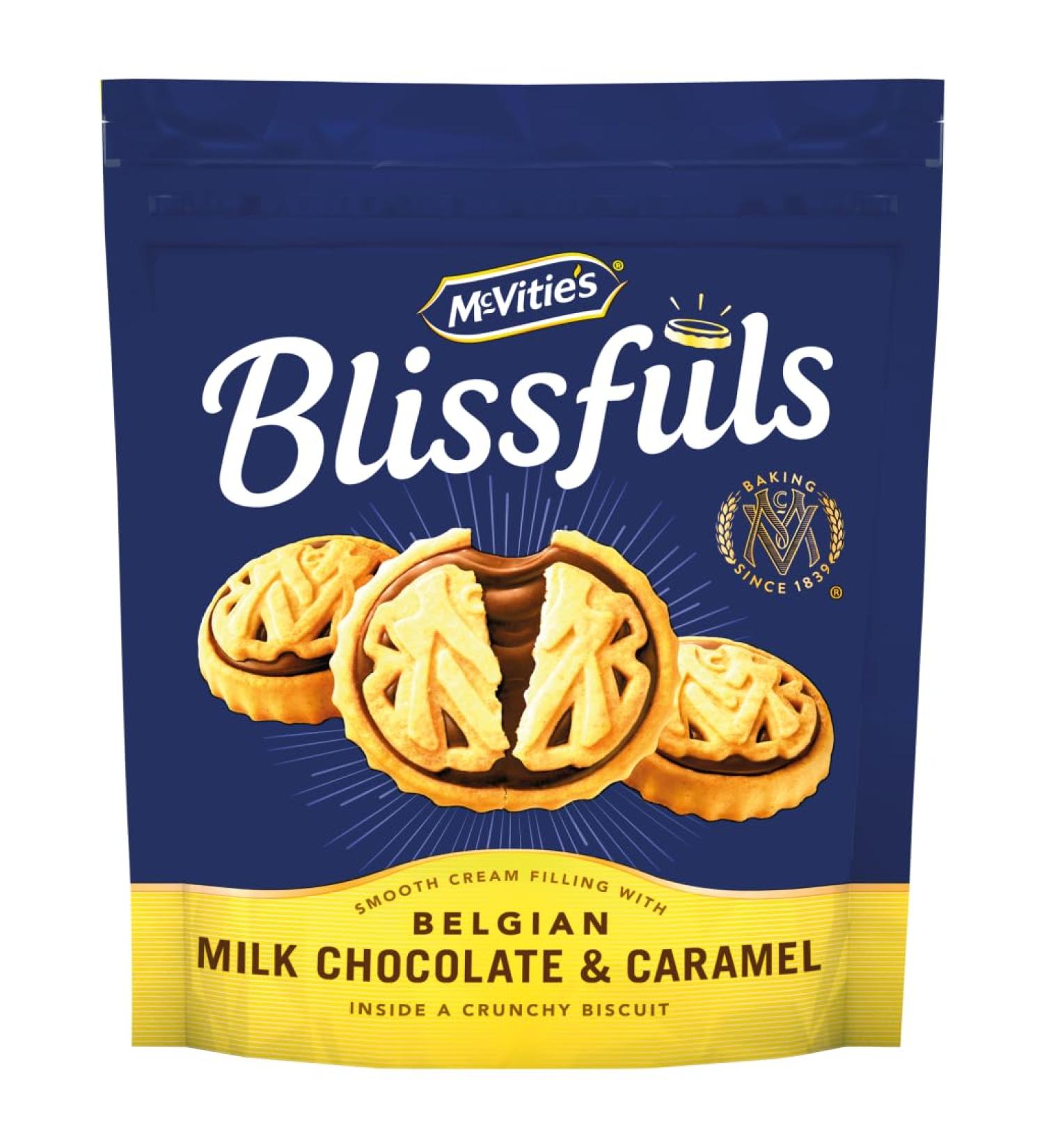 McVitie's Blissfuls Belgian Milk Chocolate & Caramel 172g
