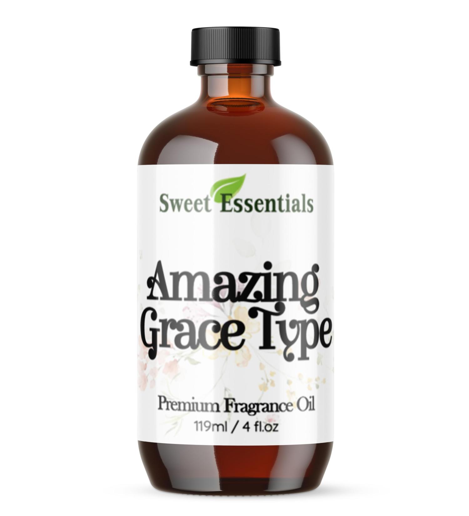 Amazing Grace Type 4oz Premium Fragrance Oil Aromatherapy Diffuser Crafts Soap Home Scents Bath & Body DIY Parfum and Much More. Versatile & Long-Lasting by Sweet Essentials - Buy Online on GoSupps.com