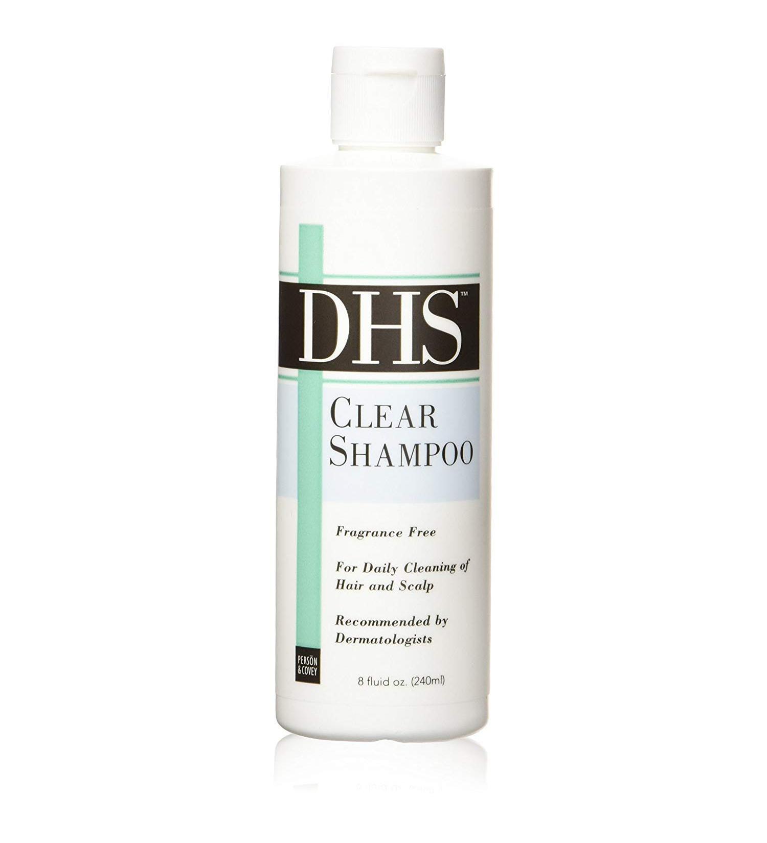 DHS Clear Shampoo Fragrance Free 8 Oz (Pack of 2)