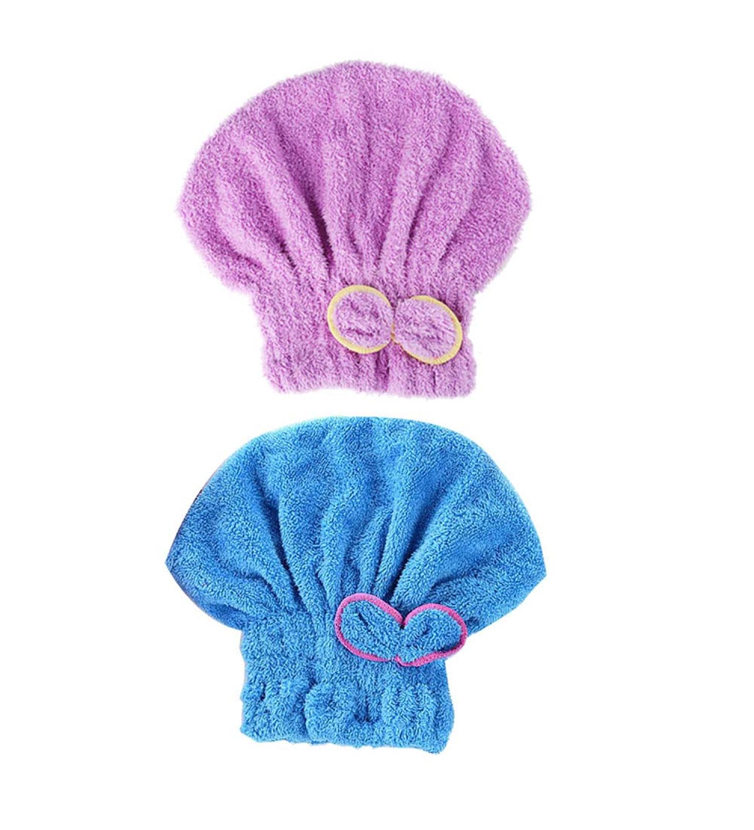 LNJBABAO Microfiber Hair Drying Towels - 2 Pack Ultra Absorbent Hair Turban for Women & Girls - Buy Online on GoSupps.com