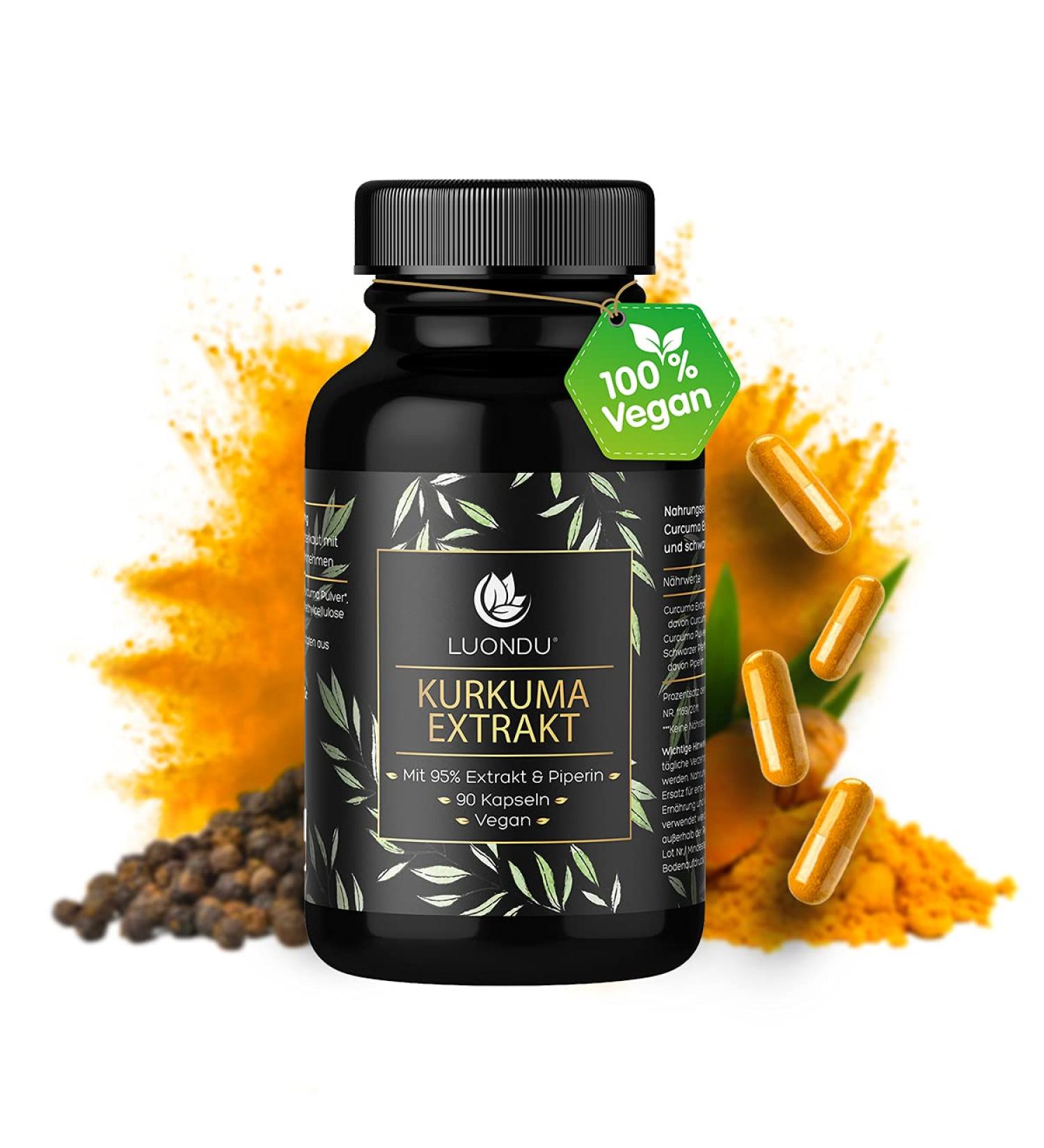 Shop Organic Kurkuma Capsules - 90 Vegan High-Dose Curcumin Extract with 10 000mg Turmeric & Piperine for Maximum Absorption - Buy Online on GoSupps.com