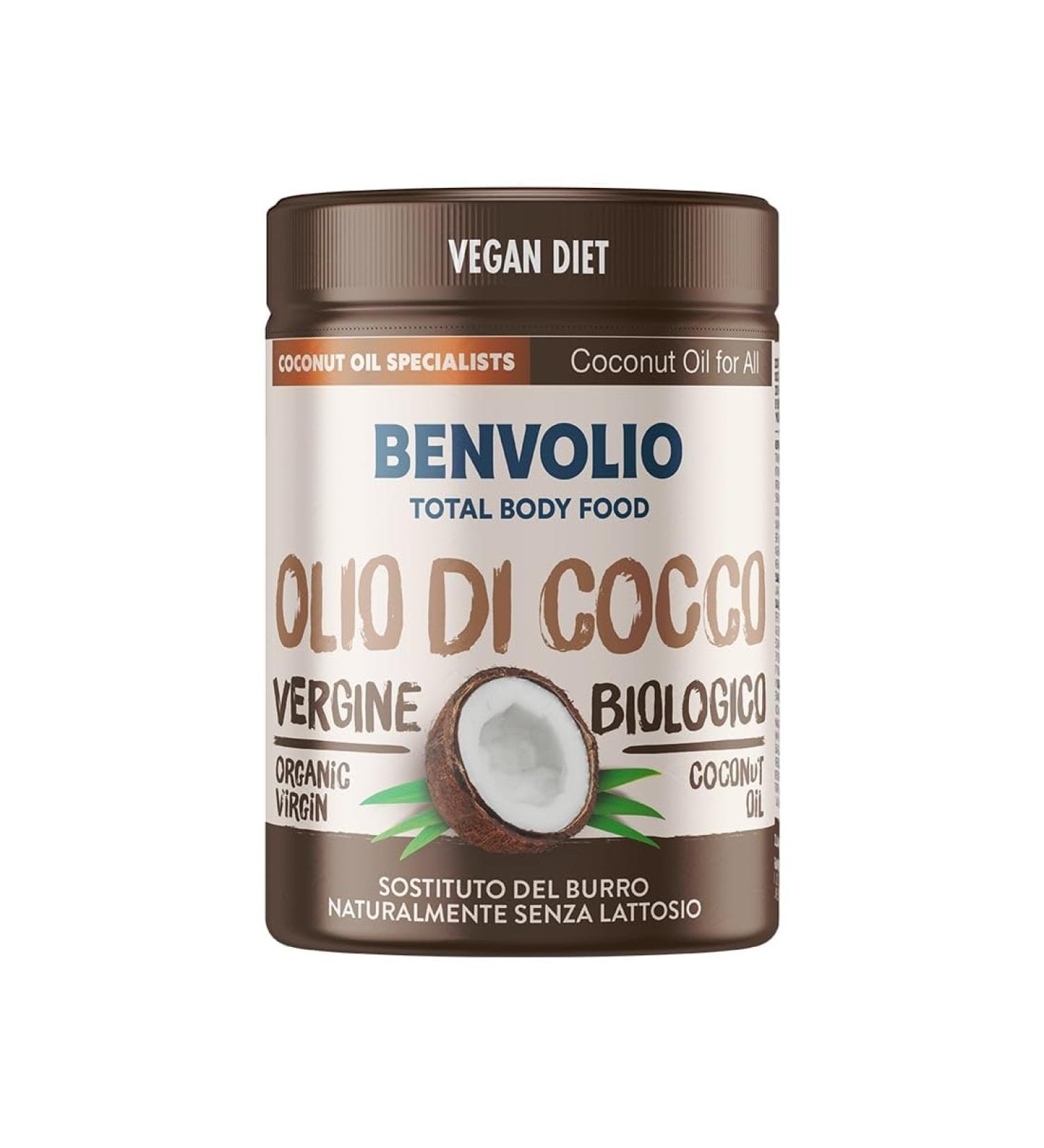 Organic Virgin Coconut Oil Food - BENVOLIO 1938 | 500ml - Raw Cold Pressed 100% Pure Natural Organic Coconut Oil for Hair Oil Massage Moisturizing - Buy Online on GoSupps.com