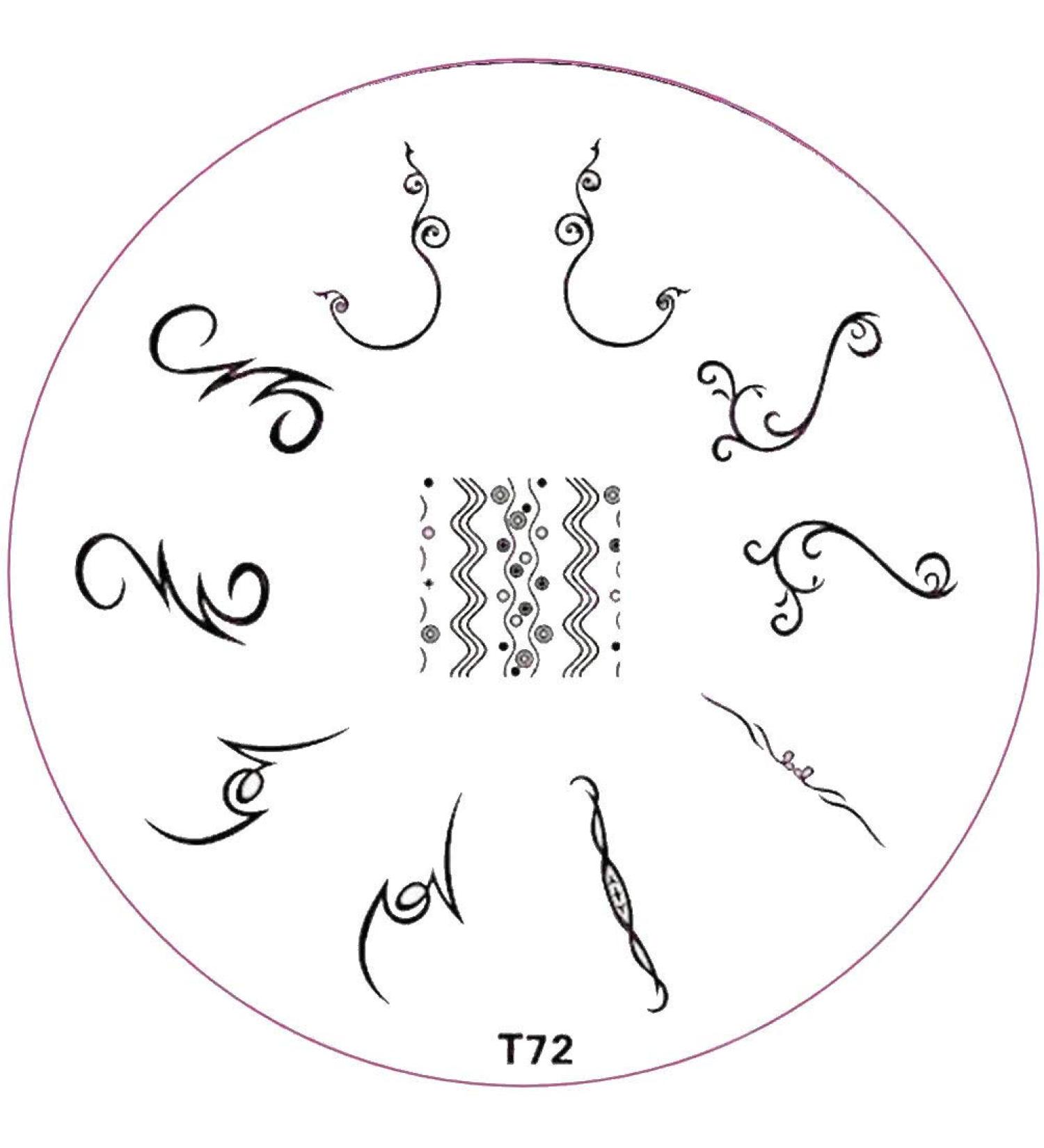 ++SPECIAL ITEM++ Stamping stencil T-Series: T72 Flourish Tribal
