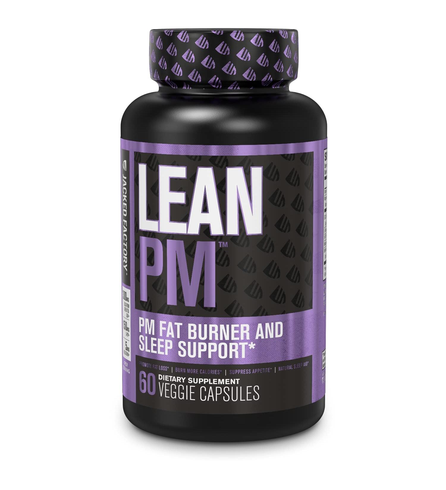 Lean PM Night Time Fat Burner & Sleep Aid Supplement | 60 Capsules for Weight Loss - Buy Online on GoSupps.com