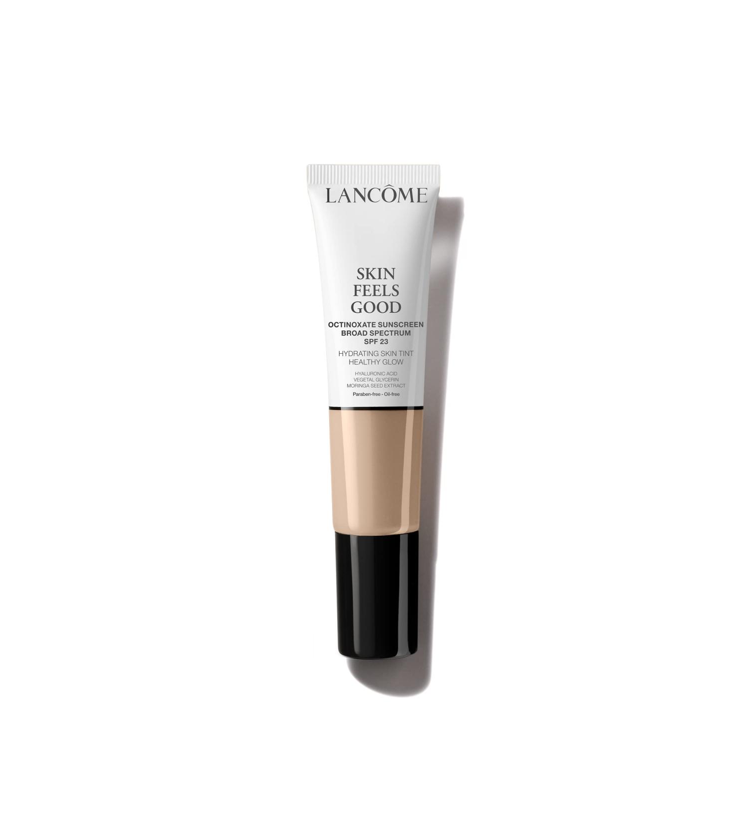 Lanc me Skin Feels Good Hydrating Oil-Free Foundation With SPF - Sheer Foundation Coverage - With Hyaluronic Acid & Moringa Seed 025W Soft Beige: for light to medium skin with warm/yellow undertones