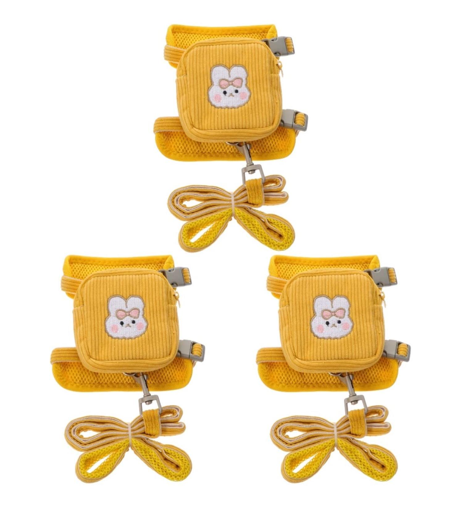 Balacoo 3pcs Pet Backpack Doggie Backpack Pet Saddle Bag Puppy Backpack Harness Chain Ring Hedging - Buy Online on GoSupps.com