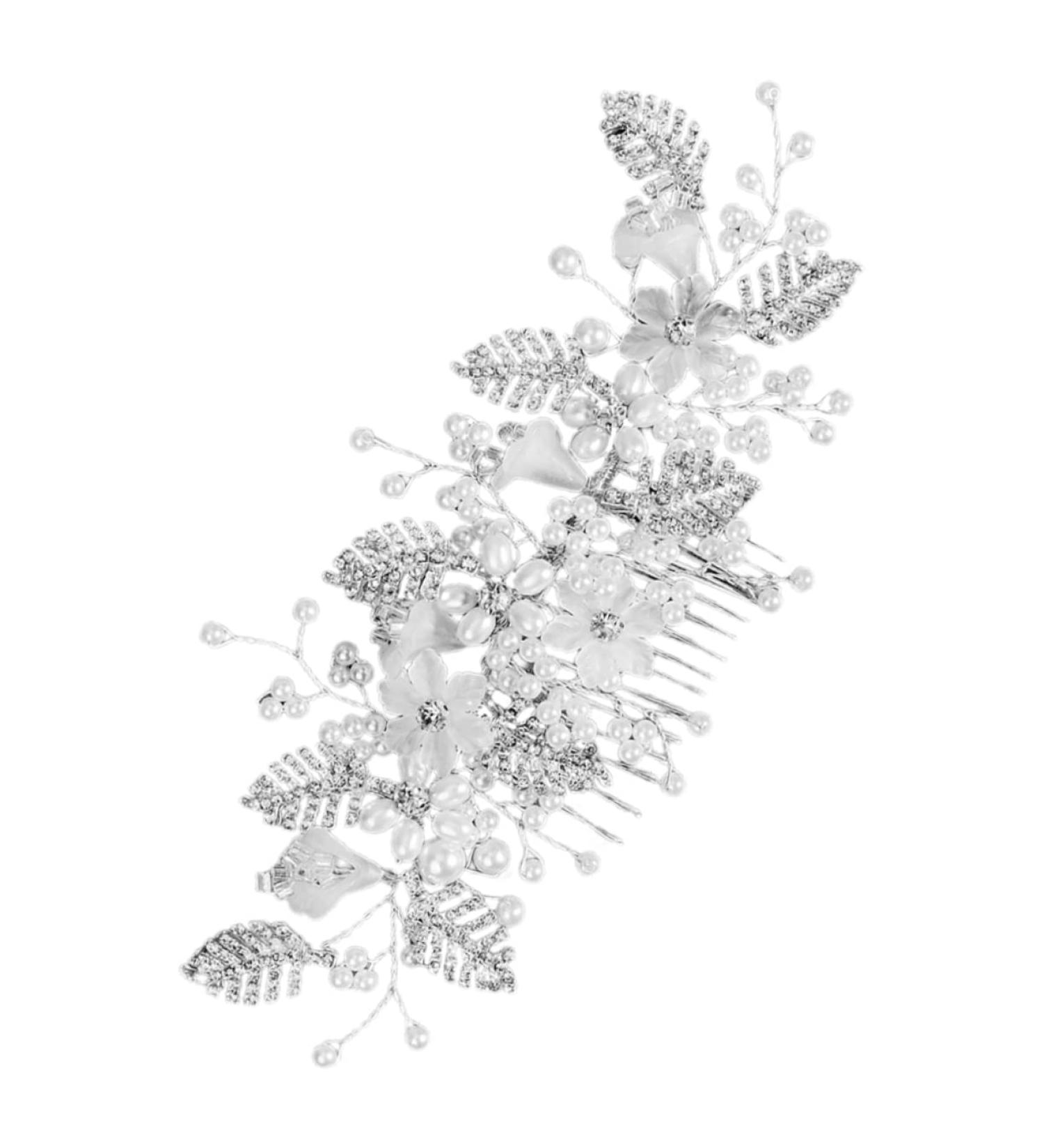 Didiseaon Bridal Hair Comb Crystal Headpiece Floral Hair Fork Metal Hair Comb Rhinestone Headpiece for Women Rhinestone Clips for Hair Tiara Bride Accessories Vintage Rhinestones - Buy Online on GoSupps.com