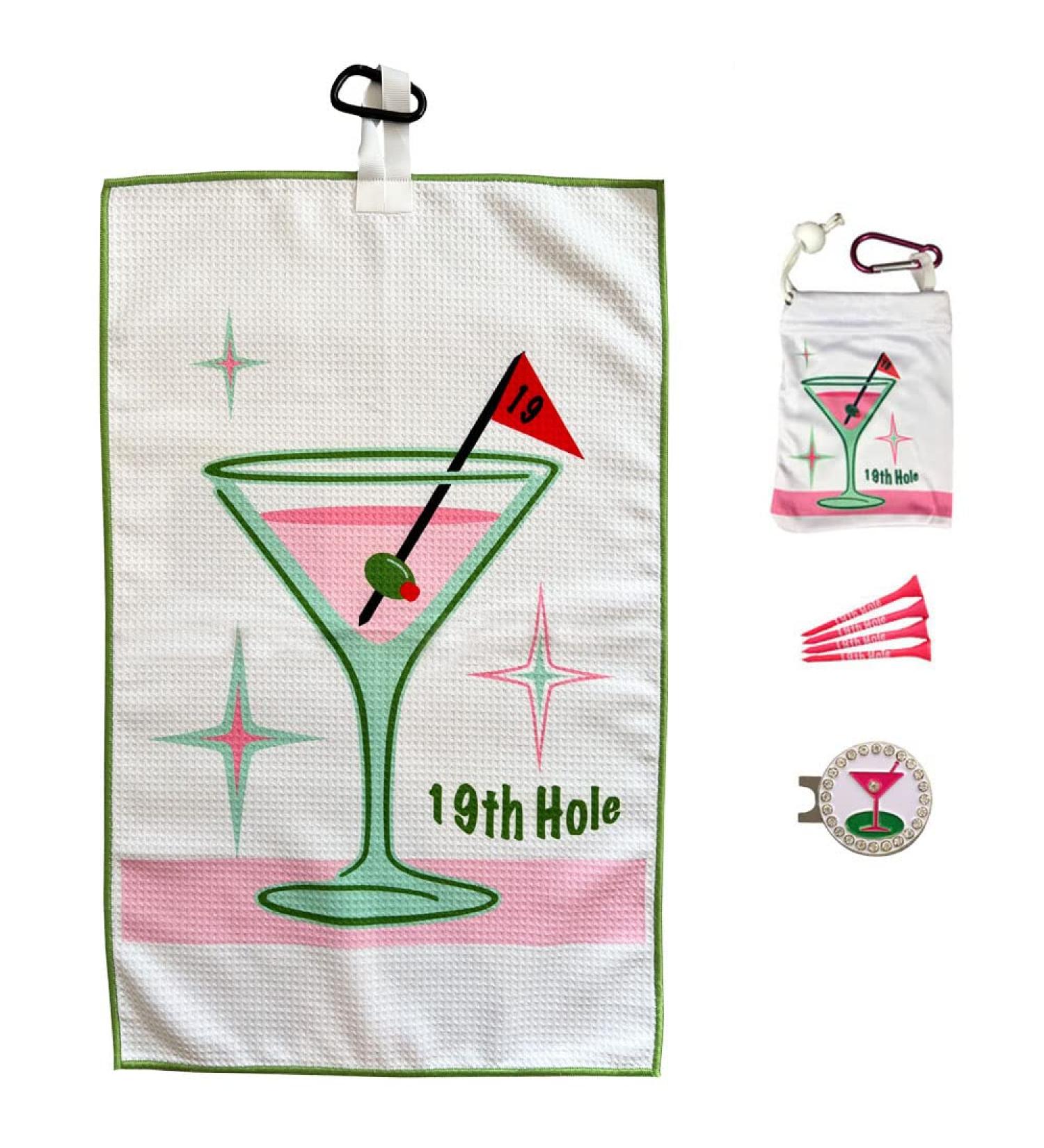 Giggle Golf Par 3 Kit: Golf Towel, Tee Bag with Tees, Bling Ball Marker - Women's Golf Accessories Gift Set - Buy Online on GoSupps.com