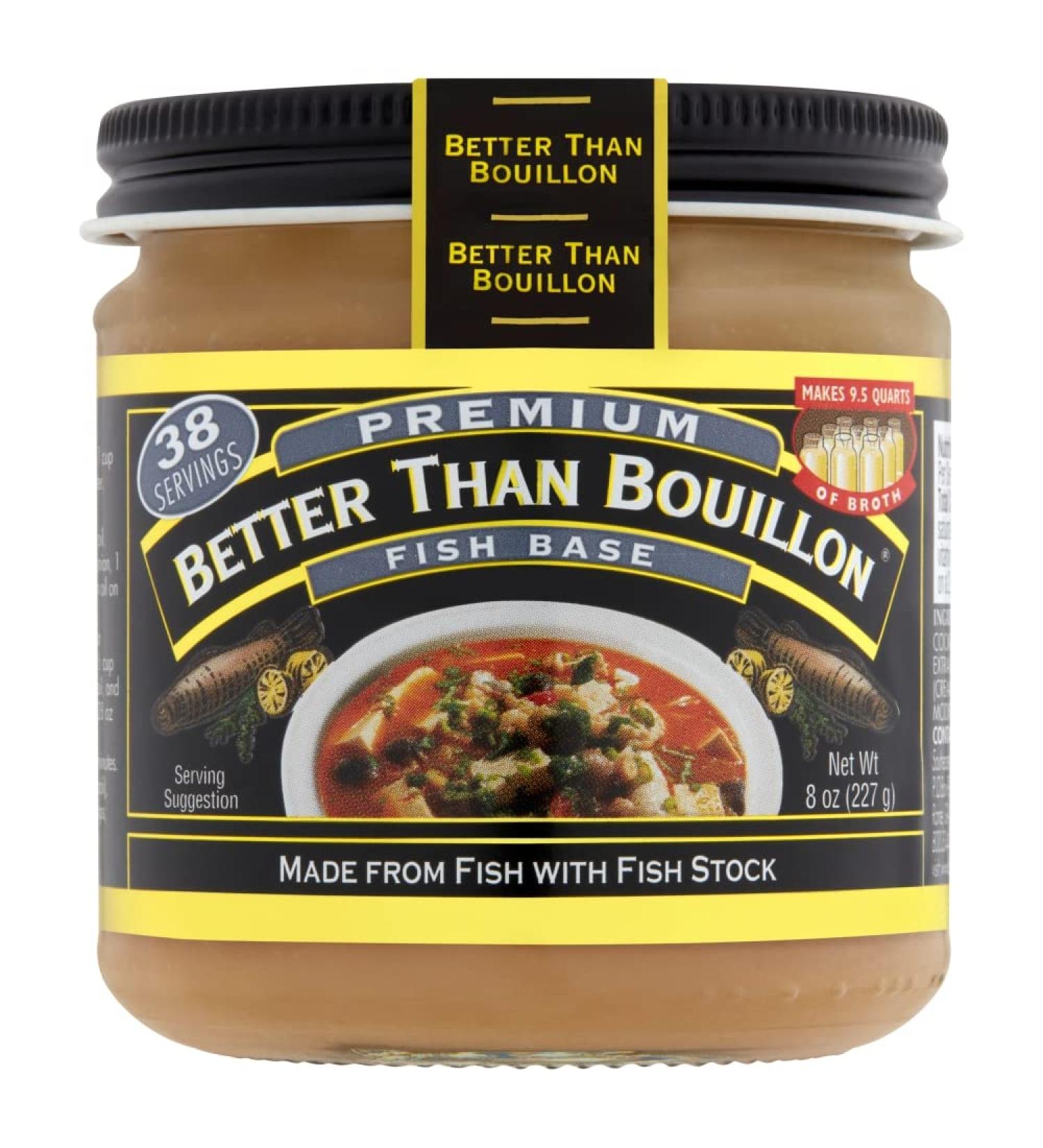 Better Than Bouillon Fish Base - Made from Real Fish Stock, 38 Servings, Makes 9.5 Quarts of Broth (Pack of 1) - Buy Online on GoSupps.com
