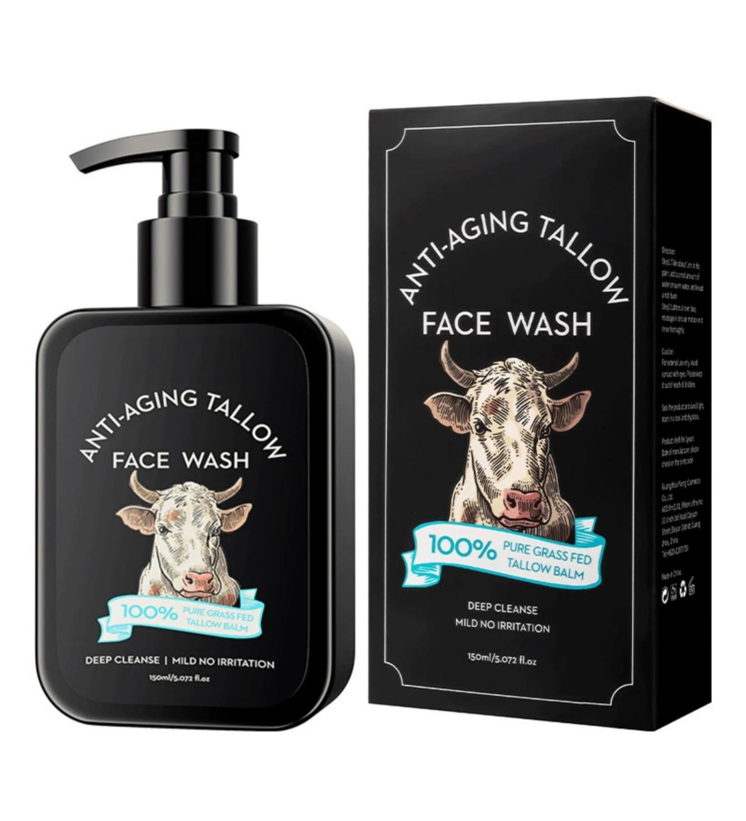 yehapp 150ml Tallow Face Wash Tallow Hydrating Facial Cleanser Skincare for Men Skin Care Tallow Face Moisturizer Hydrating and Moisturizing Face Exfoliating Face Wash - Buy Online on GoSupps.com