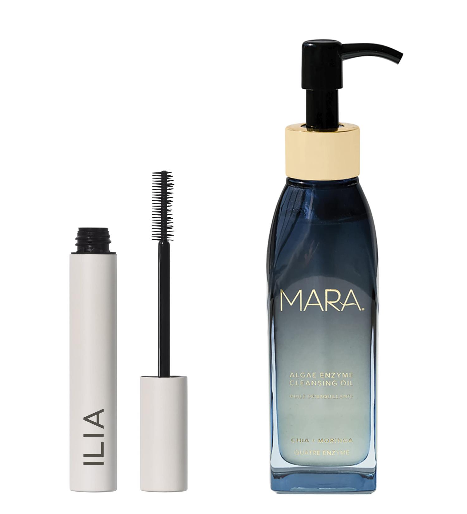 ILIA Mascara and MARA Cleansing Oil Natural Beauty Bundle | Cruelty-Free & Non-Toxic Clean Beauty - Buy Online on GoSupps.com