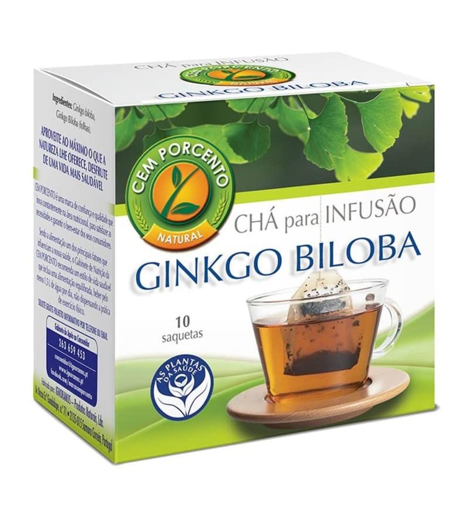 Cem Porcento - Ginkgo Biloba leaves (Ginkgo biloba L.) - 8 x 10 teabags (total: 80 teabags)