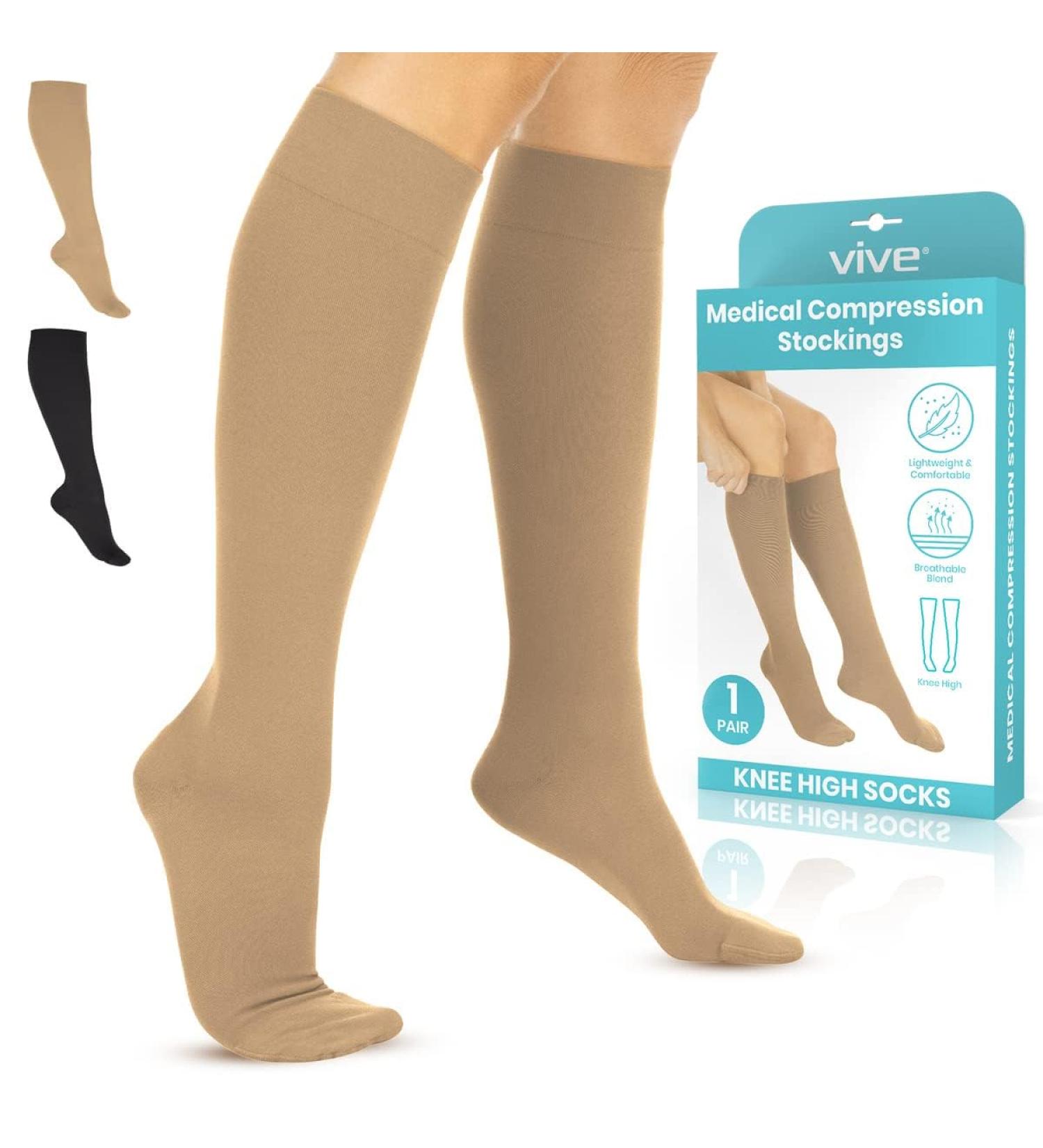 TruCompress V2 Compression Stockings Beige S | Best Support for Swollen Legs & Circulation - Buy Online on GoSupps.com