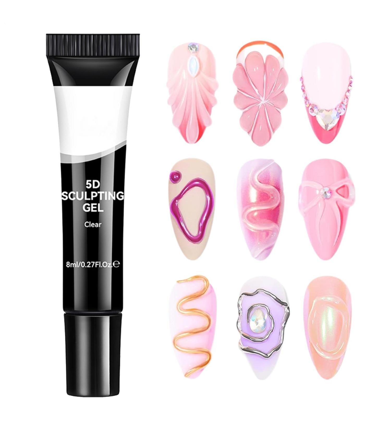 5D Nail Sculpting Gel | 5D Artistic Gel for Nail Art | Clear Manicure Supplies for Beginners Women and Events - Buy Online on GoSupps.com