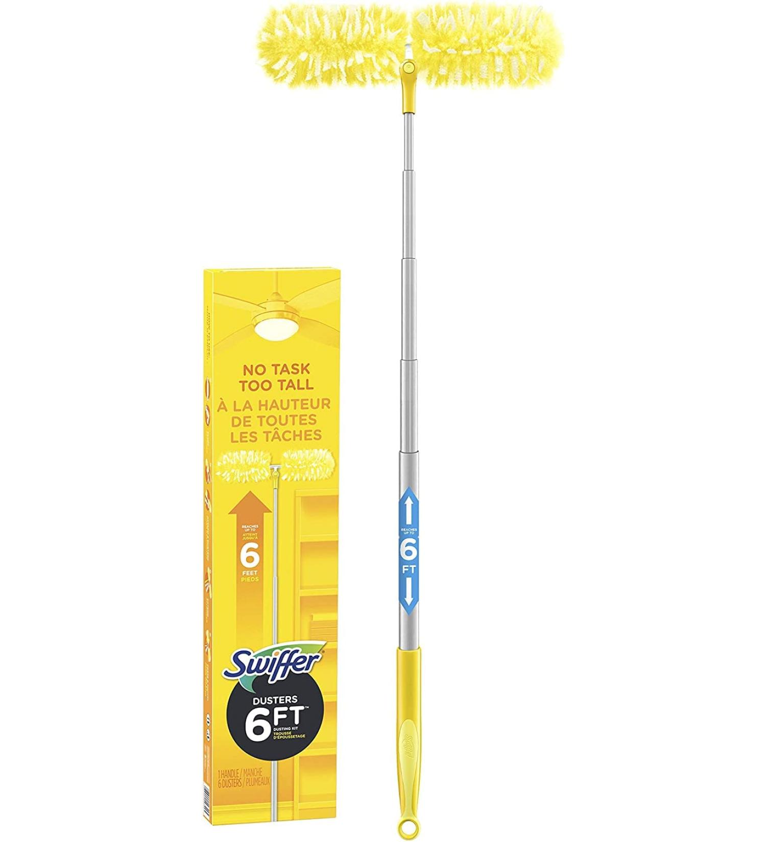 Swiffer Ceiling Fan Duster Super Extender Handle Starter Kit with 6 Heavy Duty Refills - Buy Online on GoSupps.com