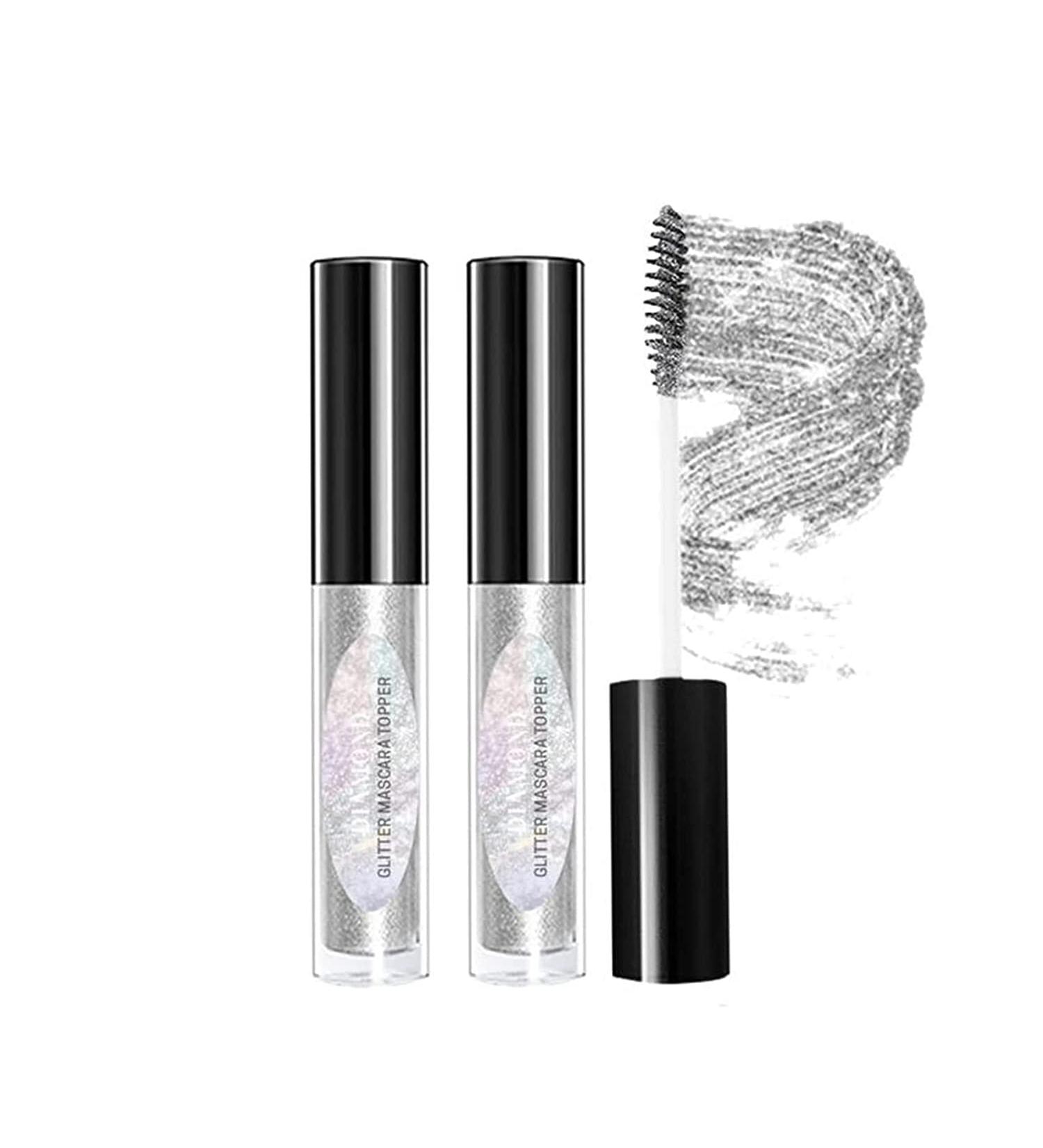2 PCS Diamond Glitter Mascara Topper Maquillage Goutte D'eau S chage Rapide Longue Dur e tanche Curling pais Brillant Mascara Cils pour Stage Party Mariage Festival De Musique - Buy Online on GoSupps.com